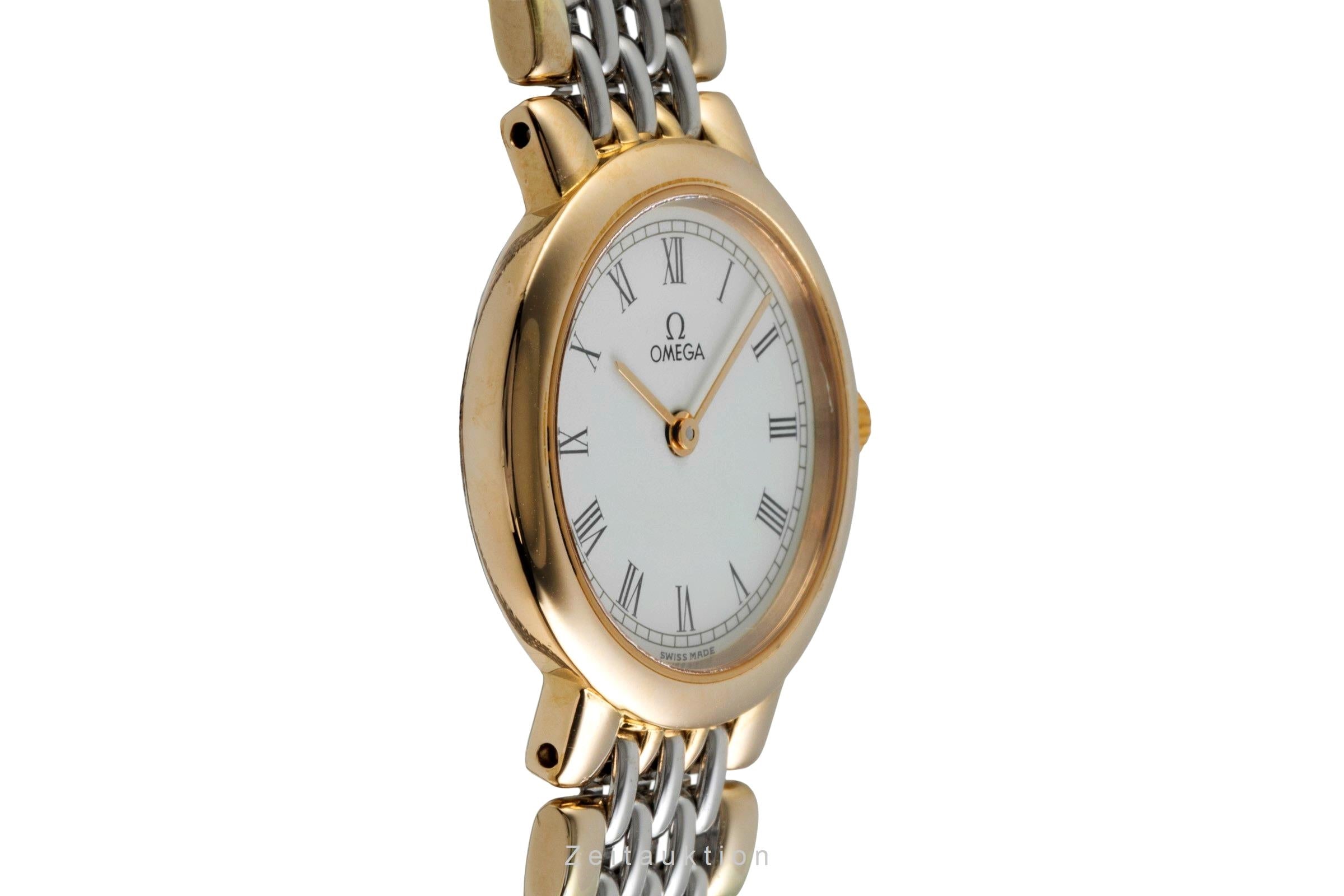 Omega De Ville acier / doré quartz montre pour femmes 795.0897.2 Vintage  [2604801]