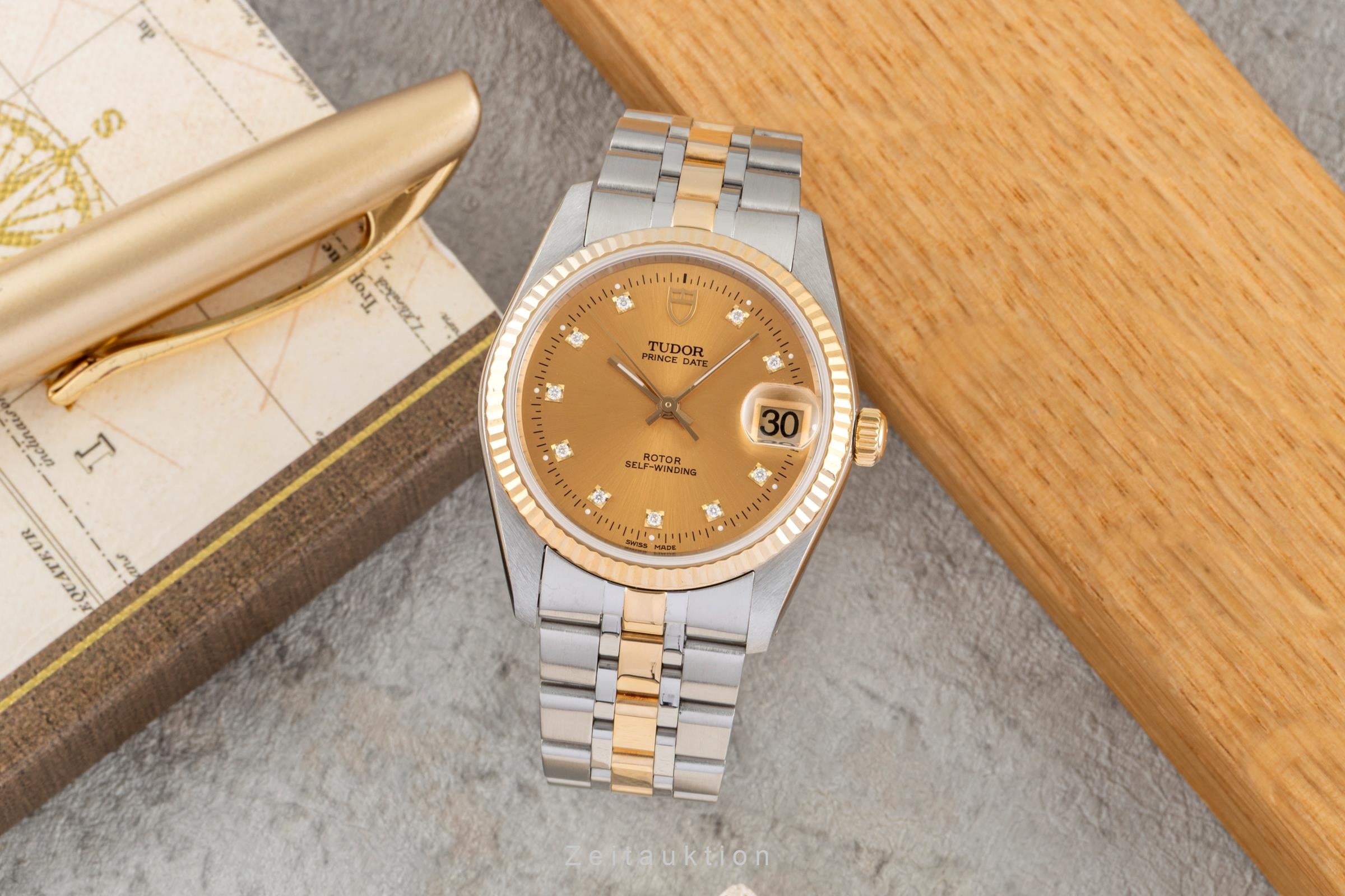 Tudor Prince Date acero automático reloj para caballeros 74033  [2604803]