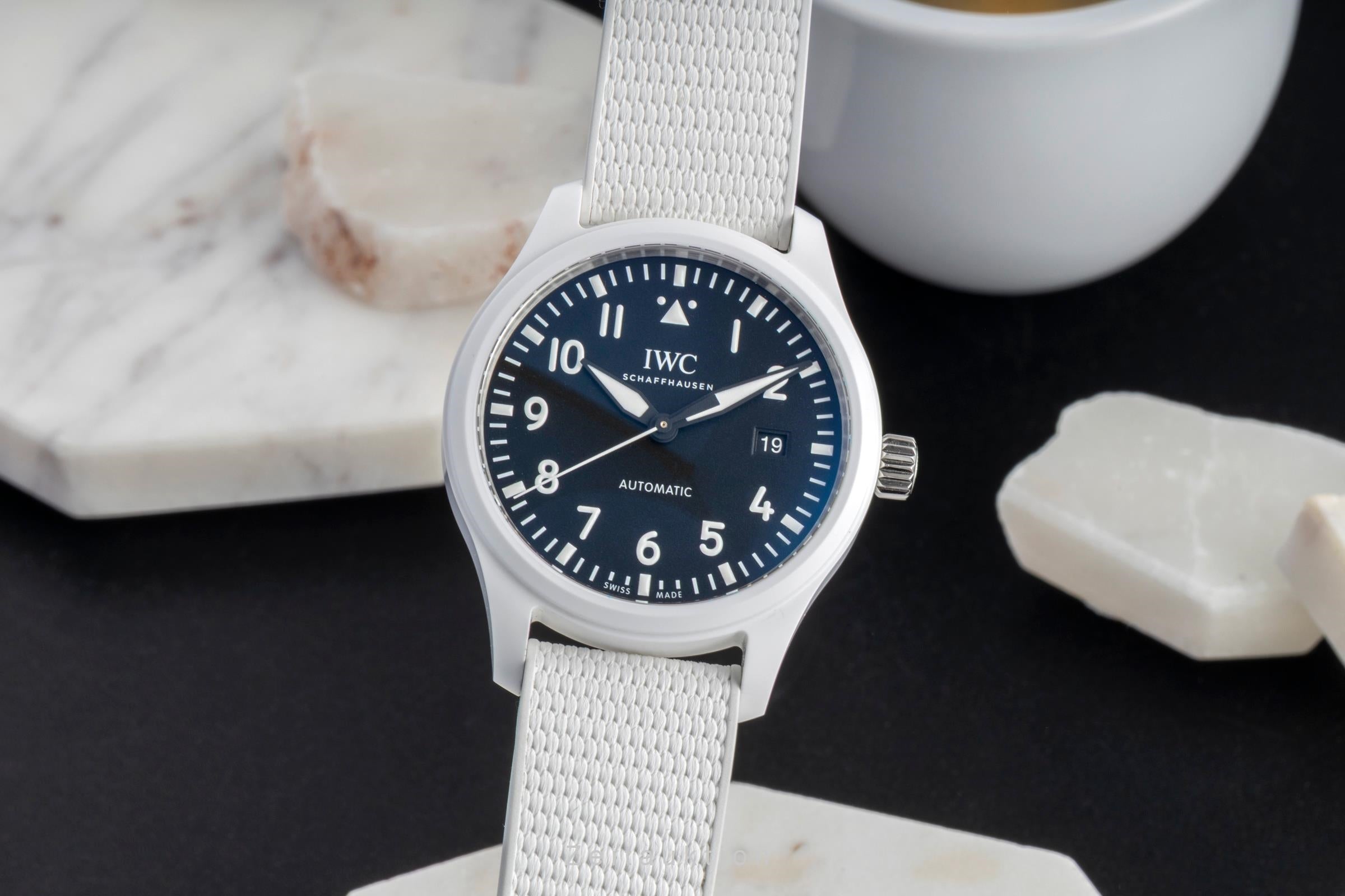 IWC Pilot ceramica / titanio automatismo orologio da uomo IW328104 LP: 9000EUR  [2604805]