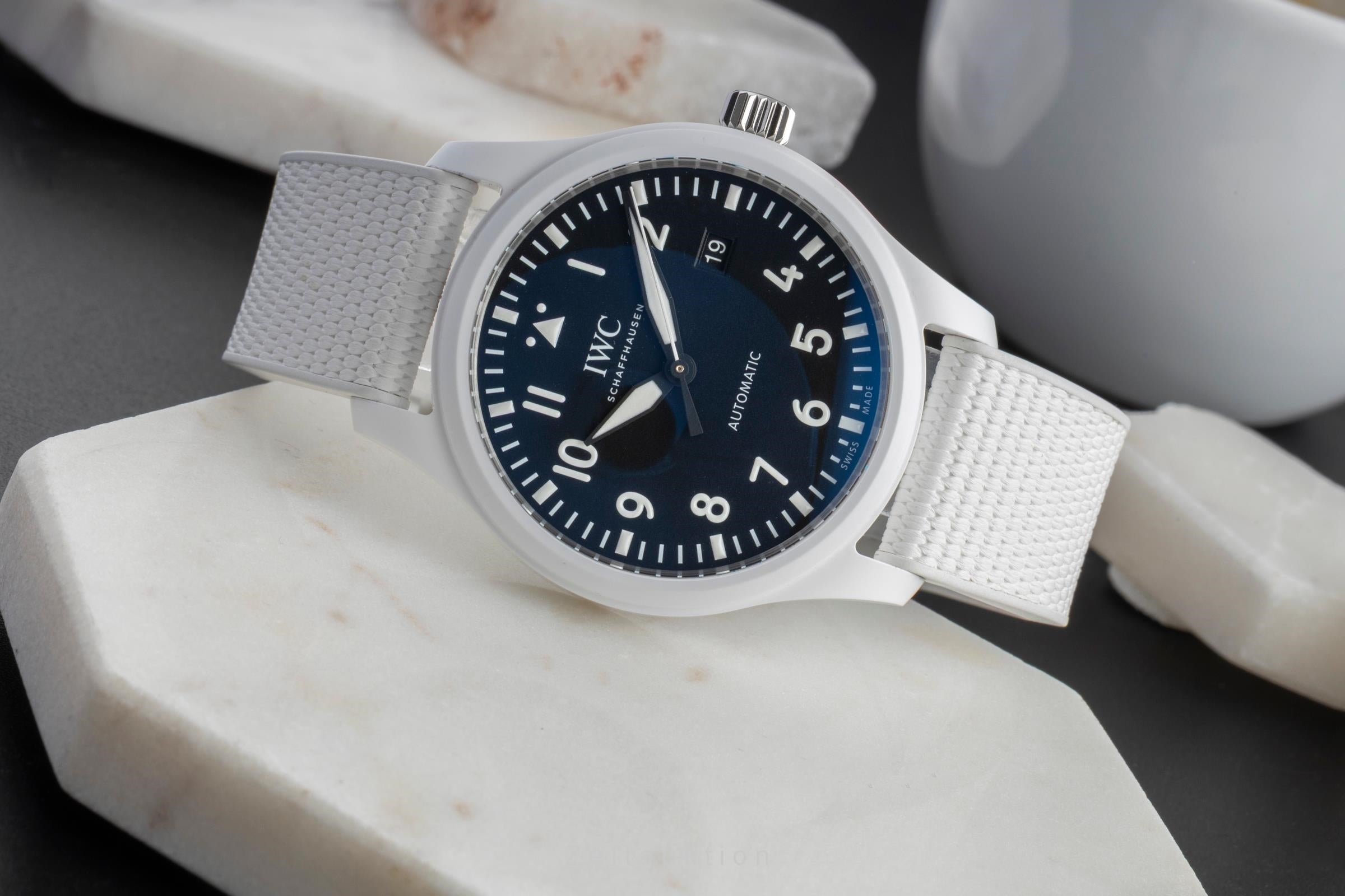 IWC Pilot ceramica / titanio automatismo orologio da uomo IW328104 LP: 9000EUR  [2604805]