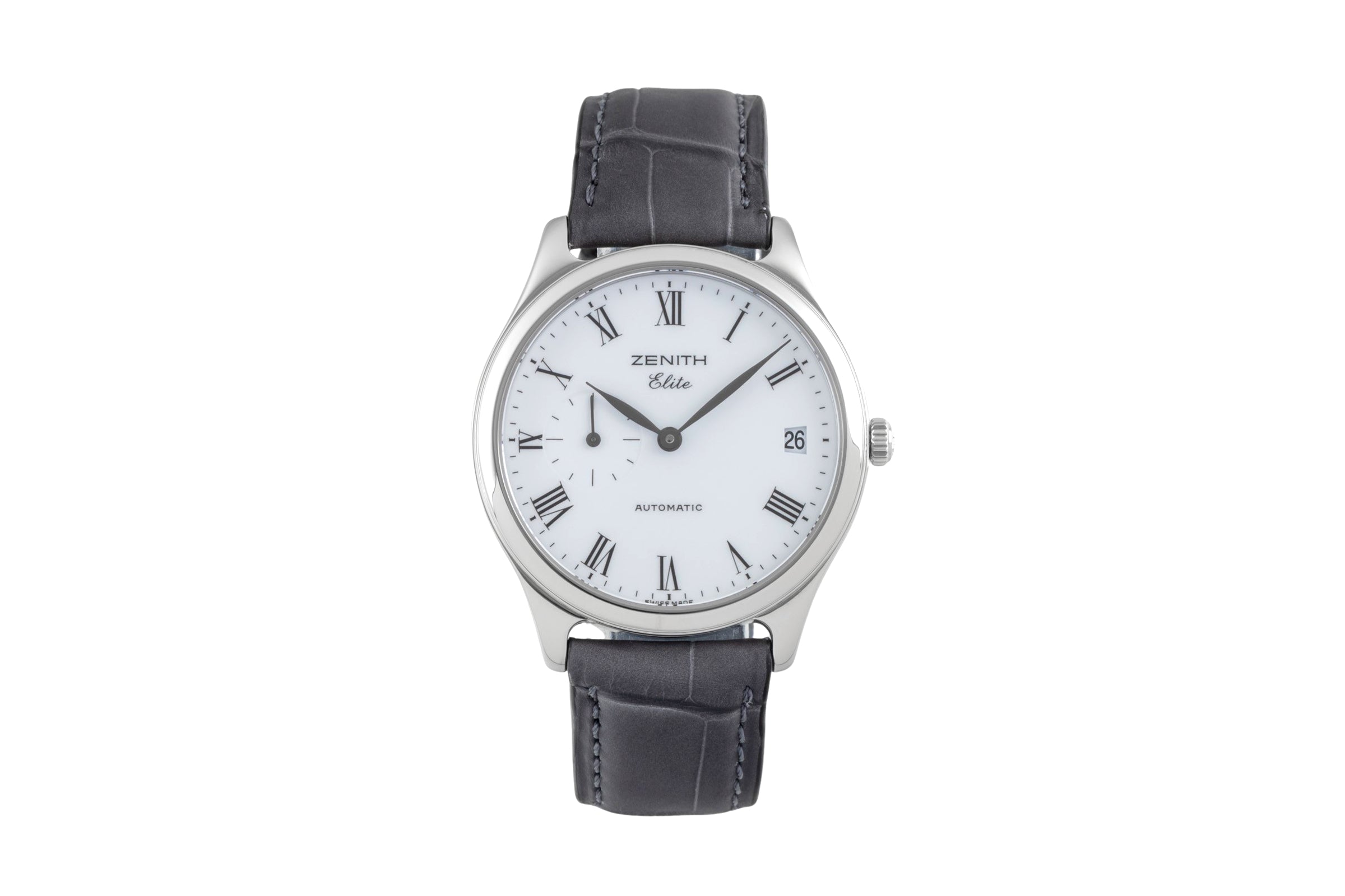 Zenith Elite Edelstahl Automatik Sub Second Herrenuhr Ref. 01 0040 680 Papiere  [2604815]