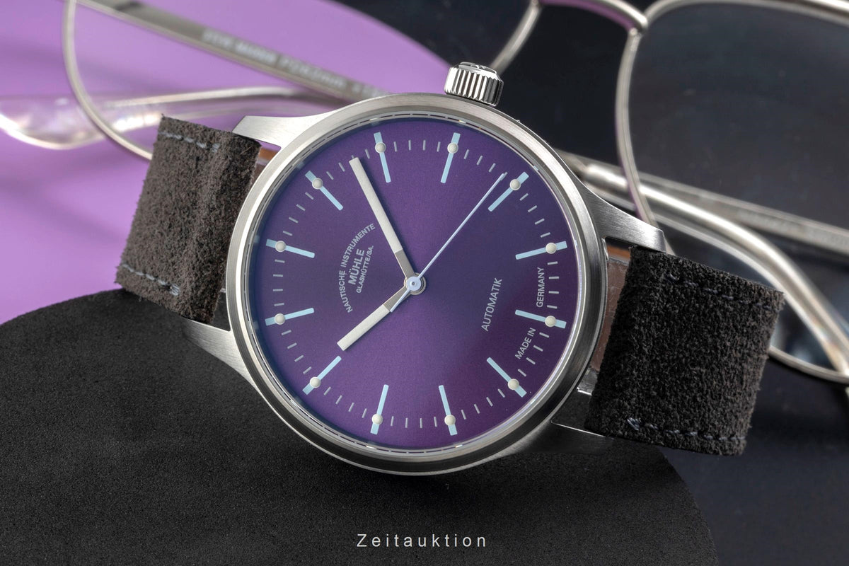 Mühle Panova Violett Stahl Automatik Herrenuhr Ref. M1-40-78-1-200 Papiere 2026 [2604819]