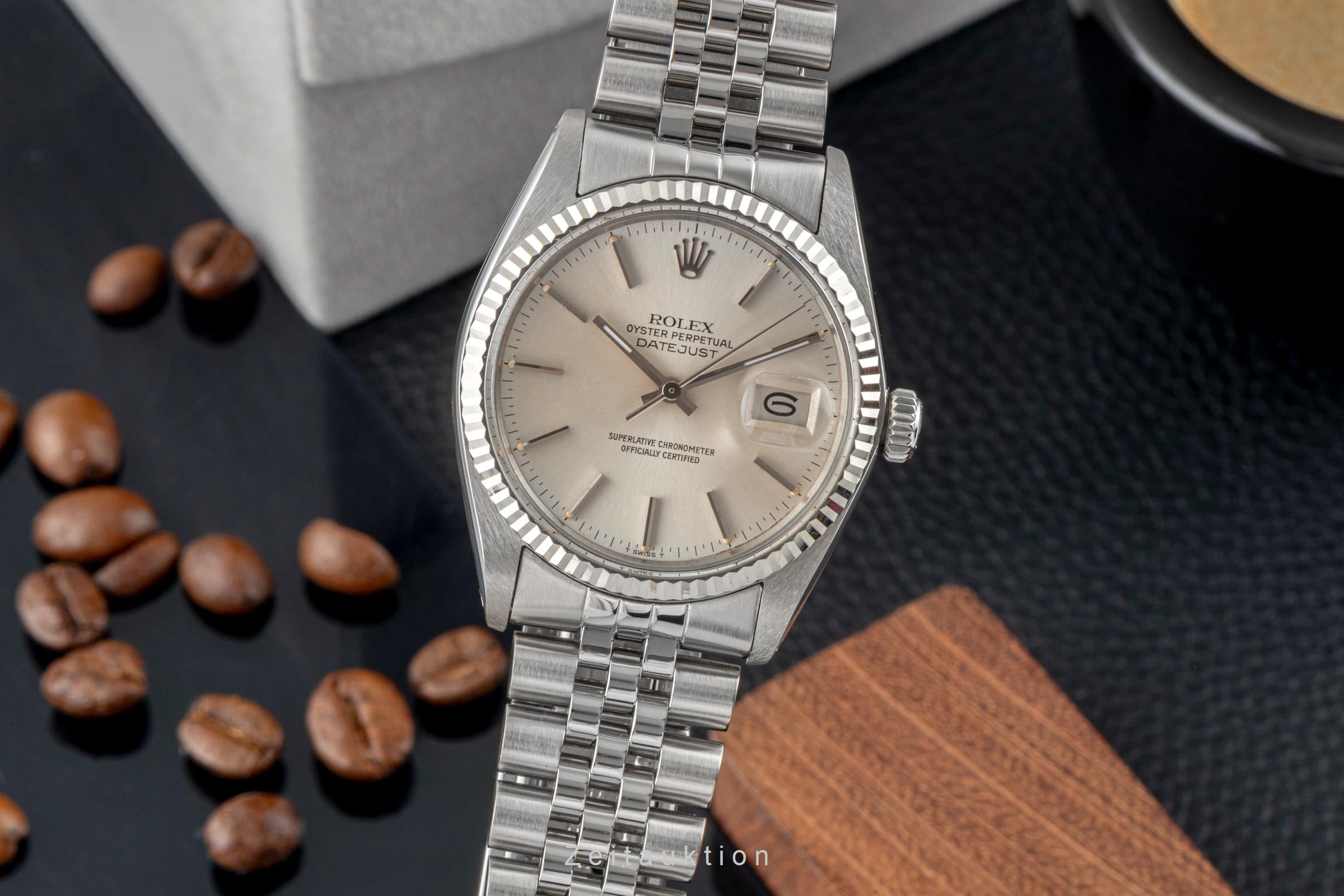 Rolex Datejust acero / oro blanco automático reloj para caballeros 16014 Vintage  [2604821]