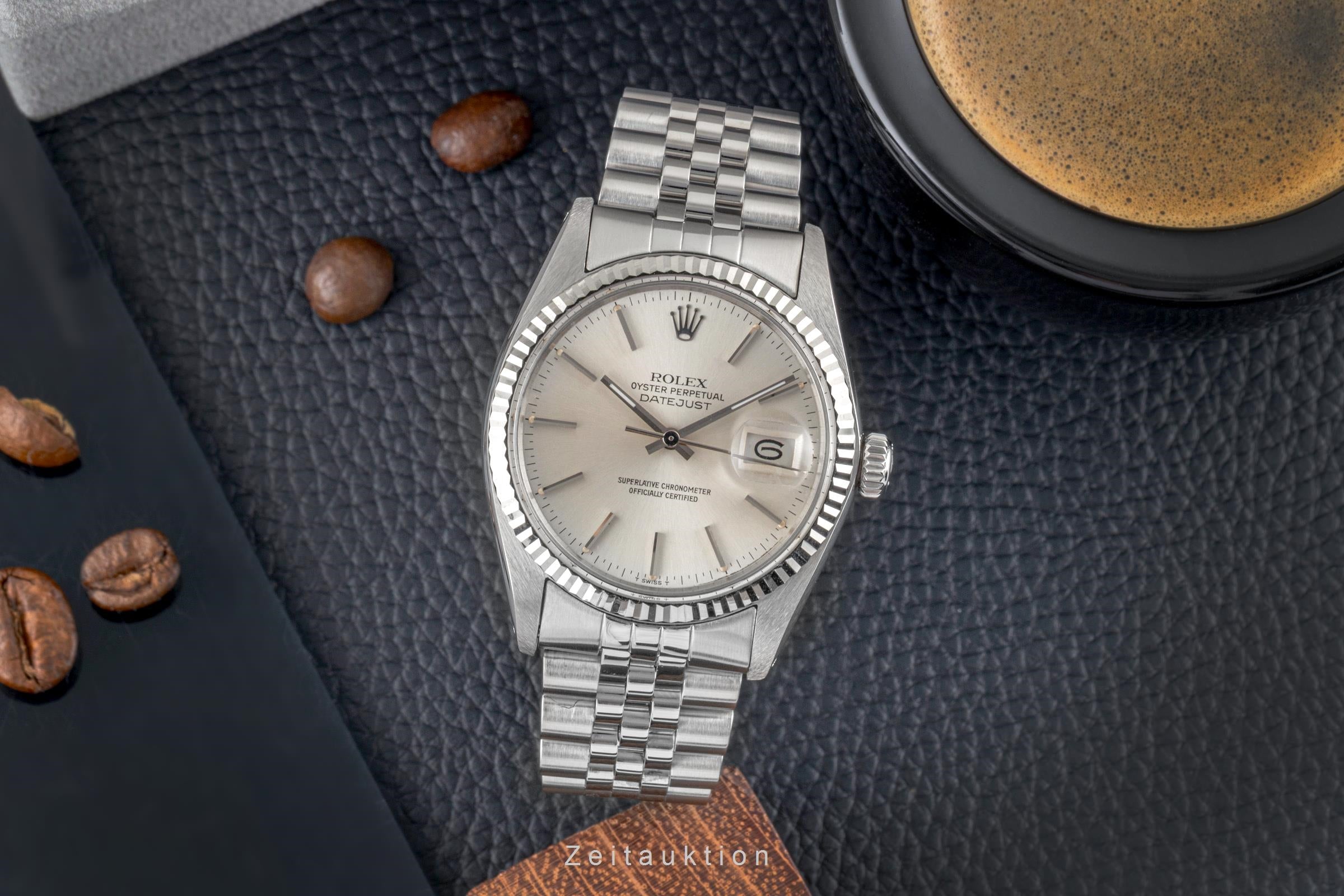 Rolex Datejust acero / oro blanco automático reloj para caballeros 16014 Vintage  [2604821]