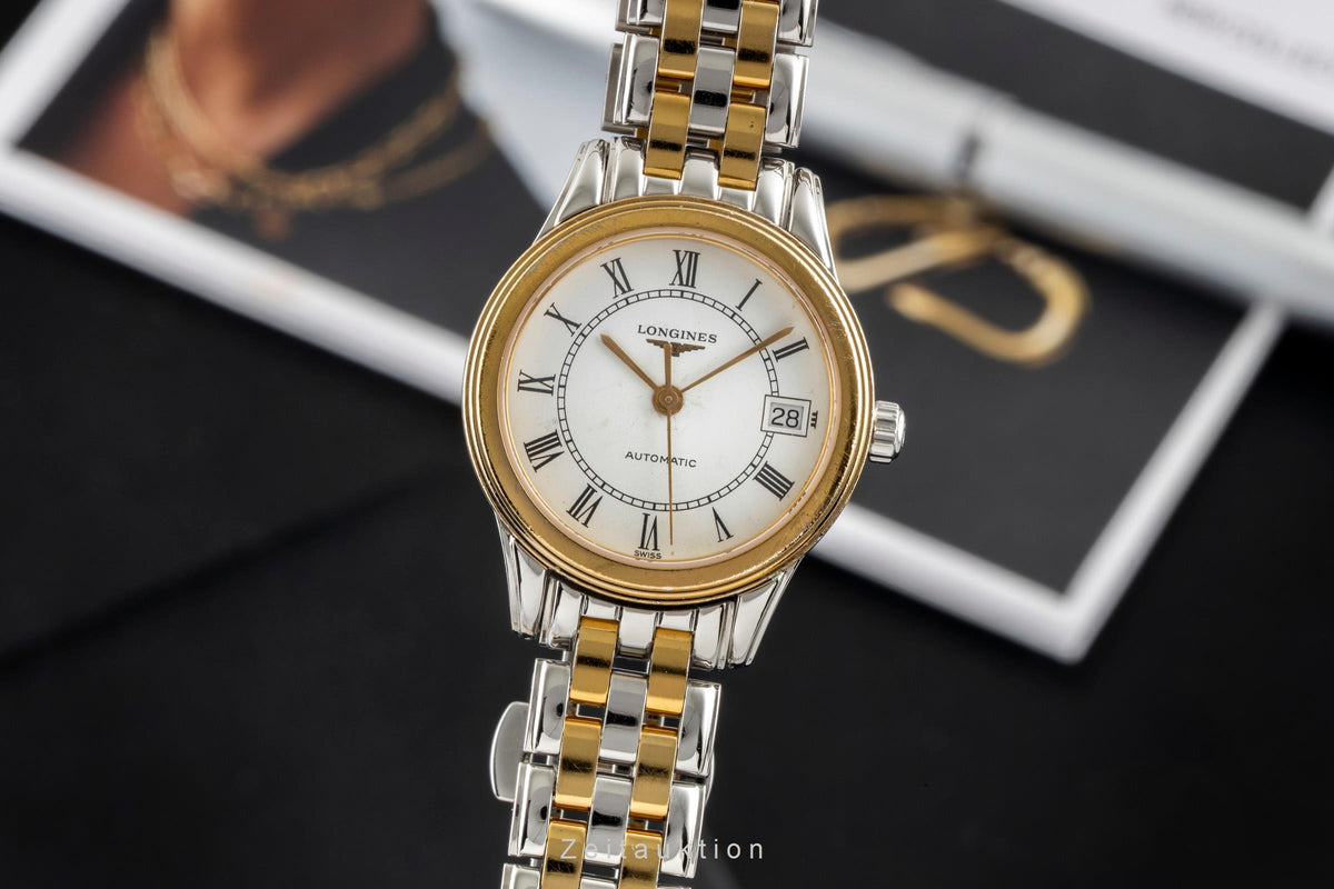 Longines Flagship Classic Lady Stahl / vergoldet Automatik Damenuhr Ref L4.274.3 [2604822]