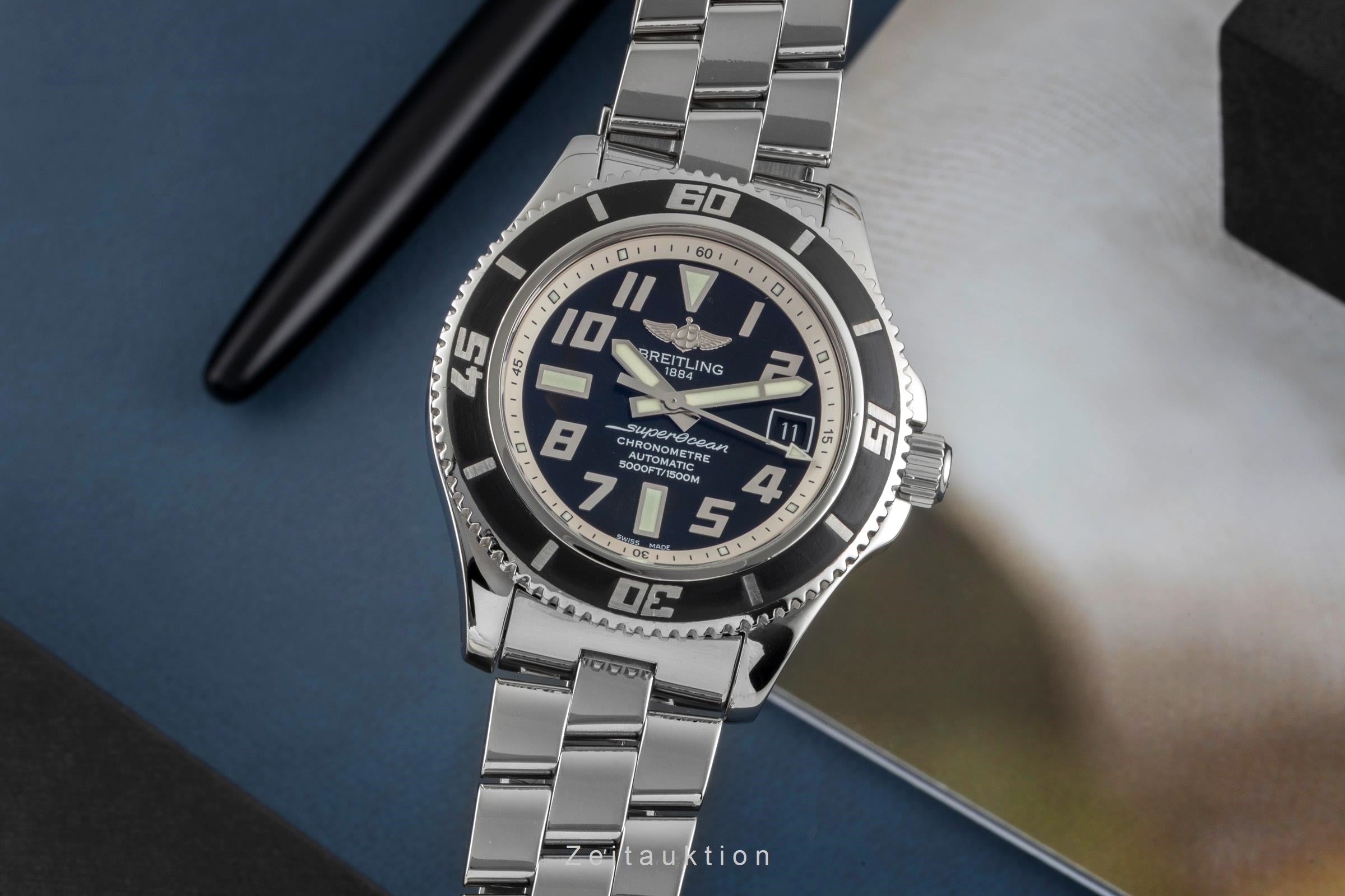 Breitling Superocean 42 Stahl Automatik Herrenuhr Ref. A17364 B&P 2014 [2604826]