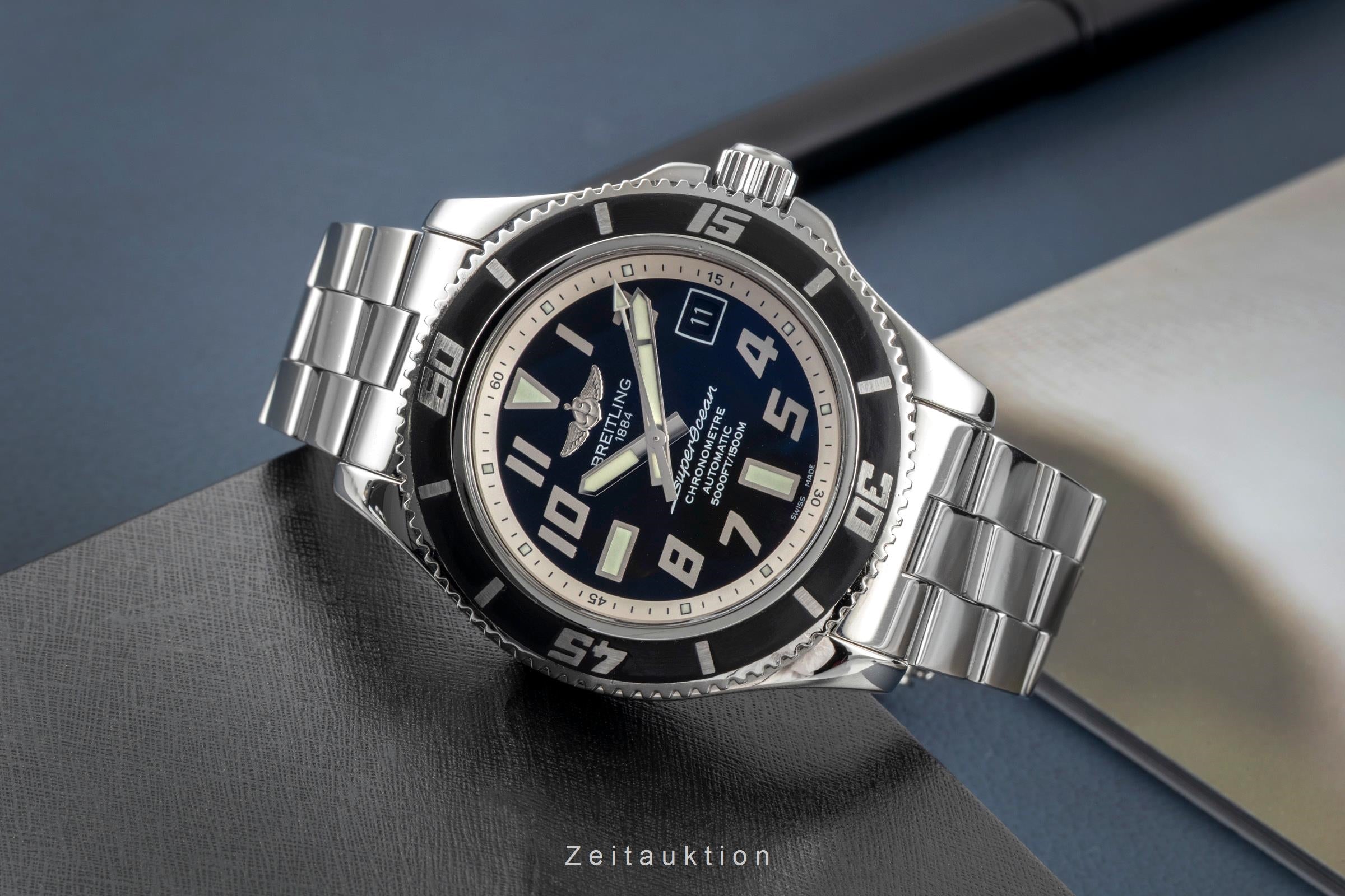 Breitling Superocean 42 Stahl Automatik Herrenuhr Ref. A17364 B&P 2014 [2604826]