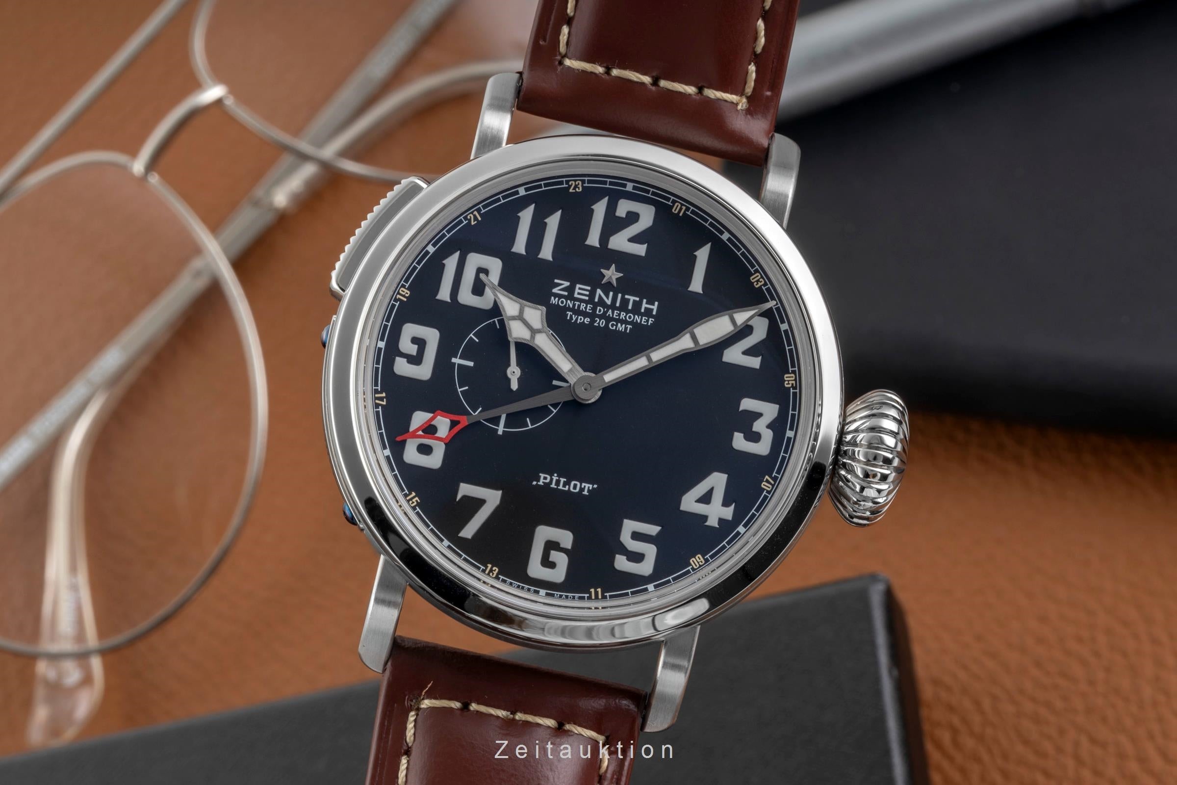 Zenith Pilot Type 20 GMT Edelstahl Automatik Herrenuhr Ref. 03.2430.693/21.C723  [2604840]