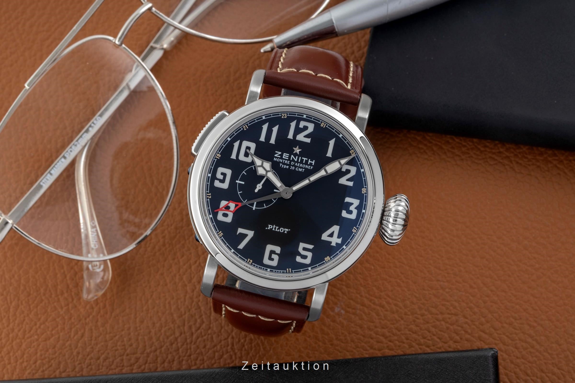Zenith Pilot Type 20 GMT Edelstahl Automatik Herrenuhr Ref. 03.2430.693/21.C723  [2604840]