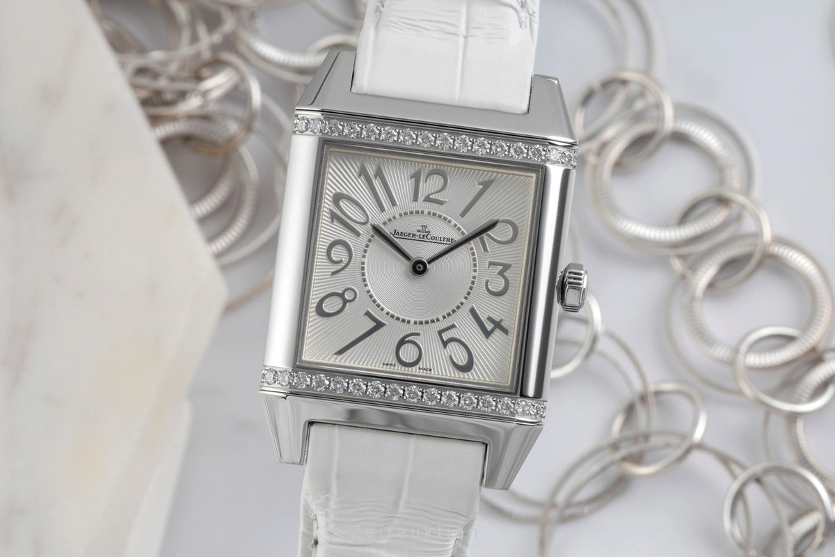 Jaeger-LeCoultre Reverso Squadra Diamanten Edelstahl Damenuhr Ref. 234.8.47  [2604843]
