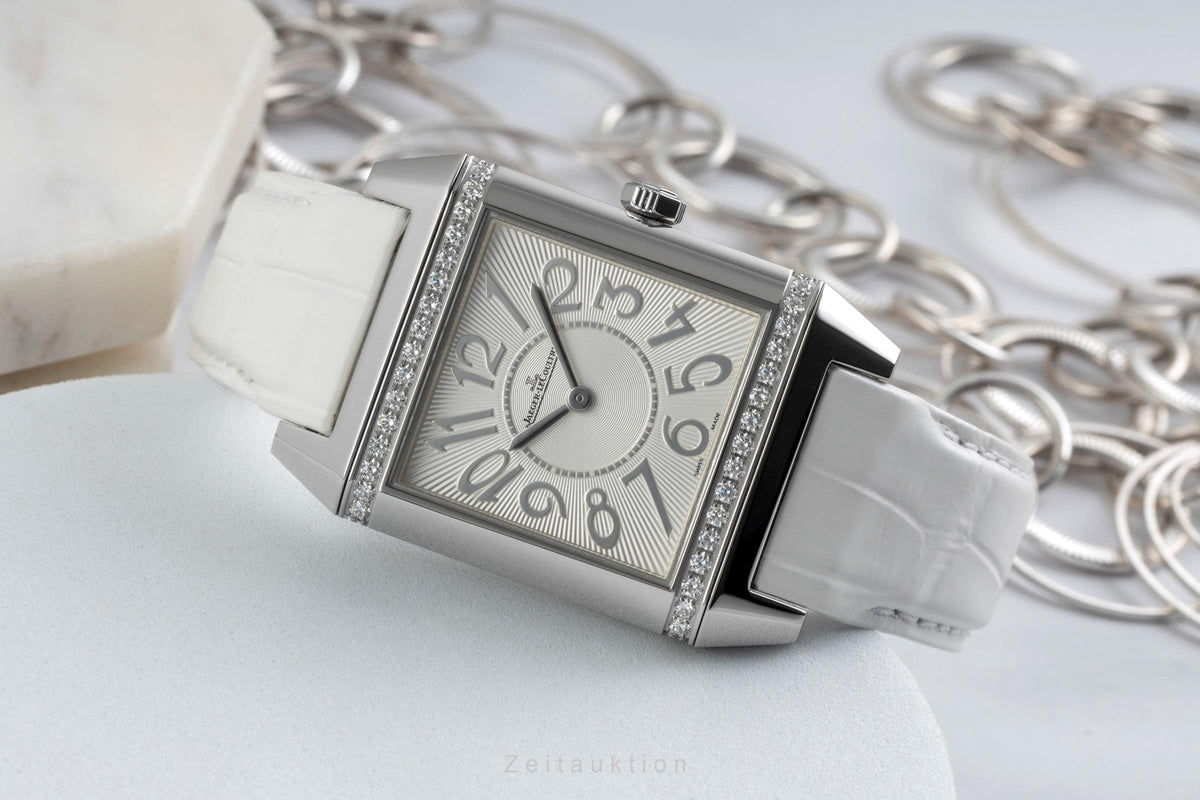 Jaeger-LeCoultre Reverso Squadra Diamanten Edelstahl Damenuhr Ref. 234.8.47  [2604843]