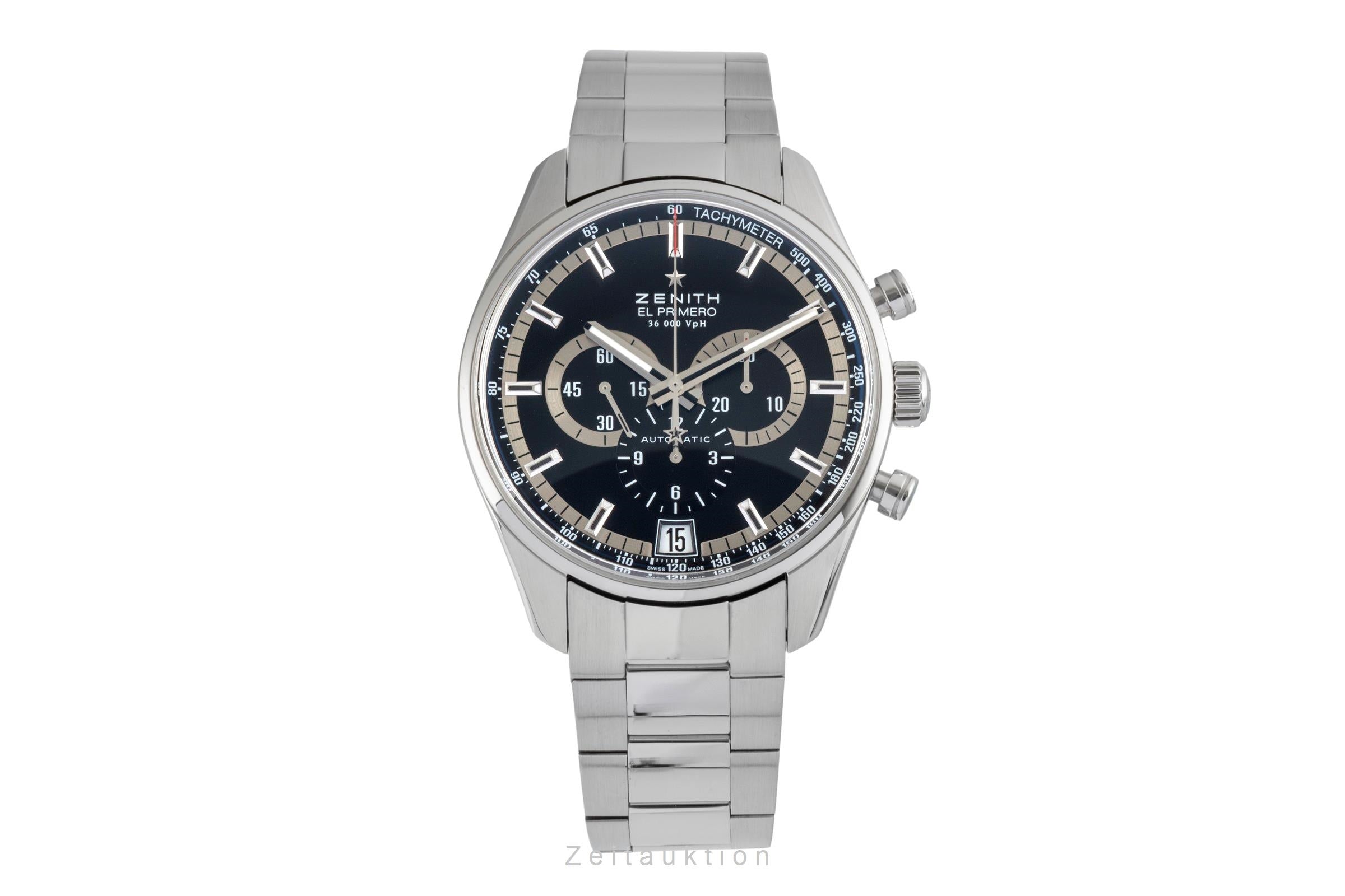 Zenith El Primero Chronograph Automatik Stahl Ref. 03.2040.400/21.M2040 B&P [2604847]