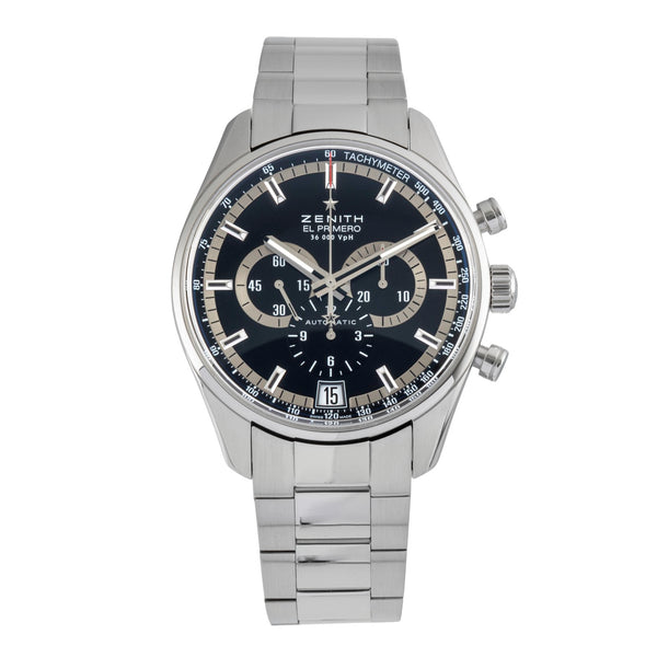 Zenith El Primero Chronograph Automatik Stahl Ref. 03.2040.400/21.M2040 B&P [2604847]