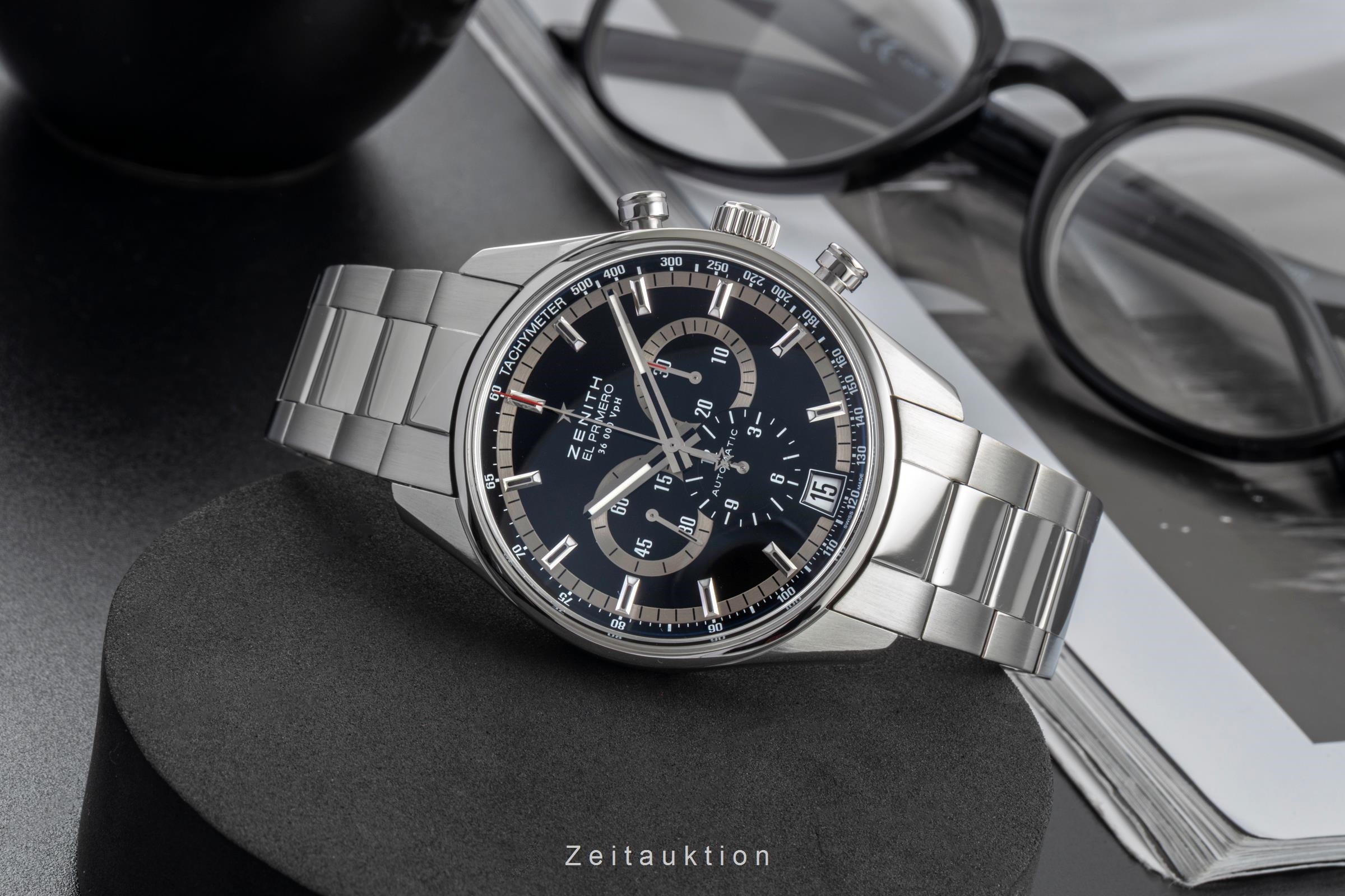 Zenith El Primero Chronograph Automatik Stahl Ref. 03.2040.400/21.M2040 B&P [2604847]