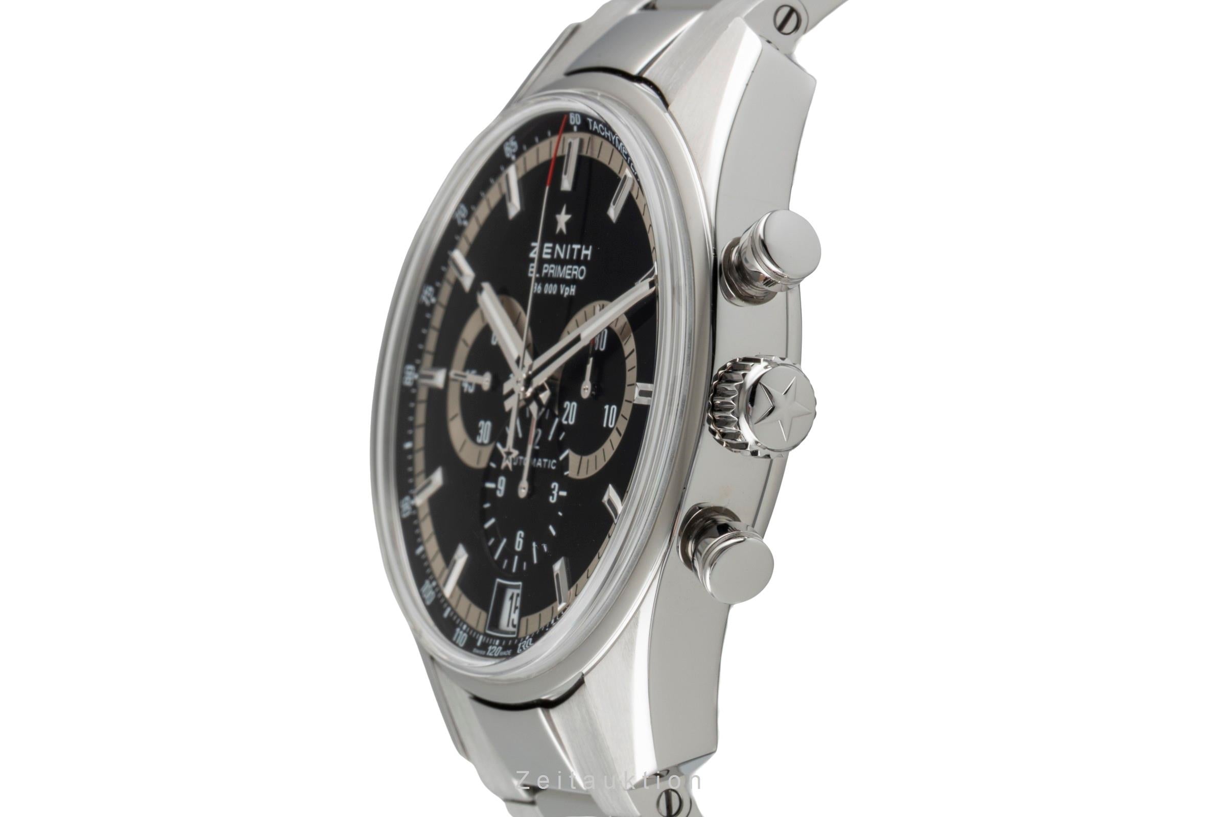 Zenith El Primero Chronograph Automatik Stahl Ref. 03.2040.400/21.M2040 B&P [2604847]