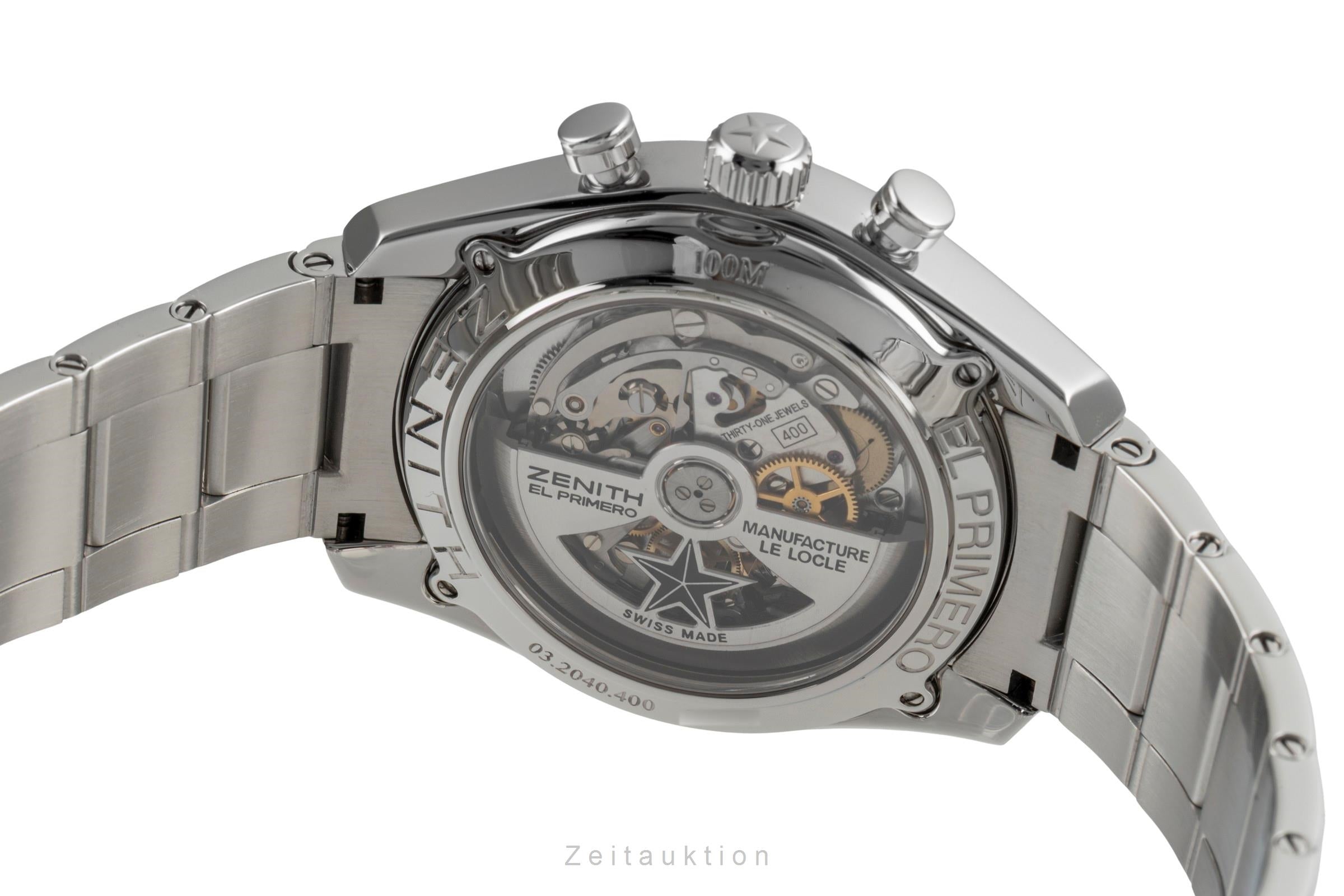 Zenith El Primero Chronograph Automatik Stahl Ref. 03.2040.400/21.M2040 B&P [2604847]