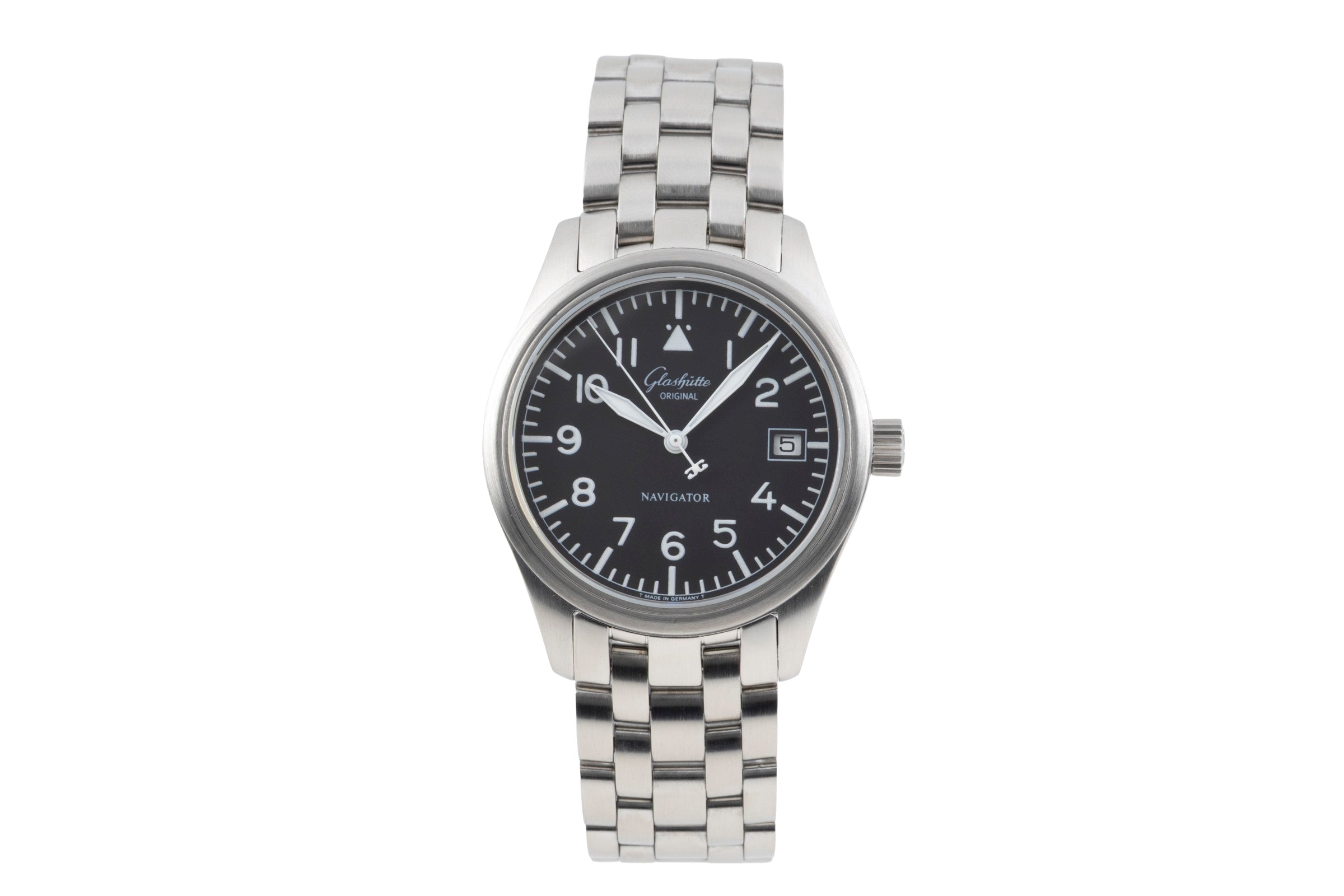 Glashütte Navigator steel automatic men's watch 1-10-33-07-07-04  [2604853]