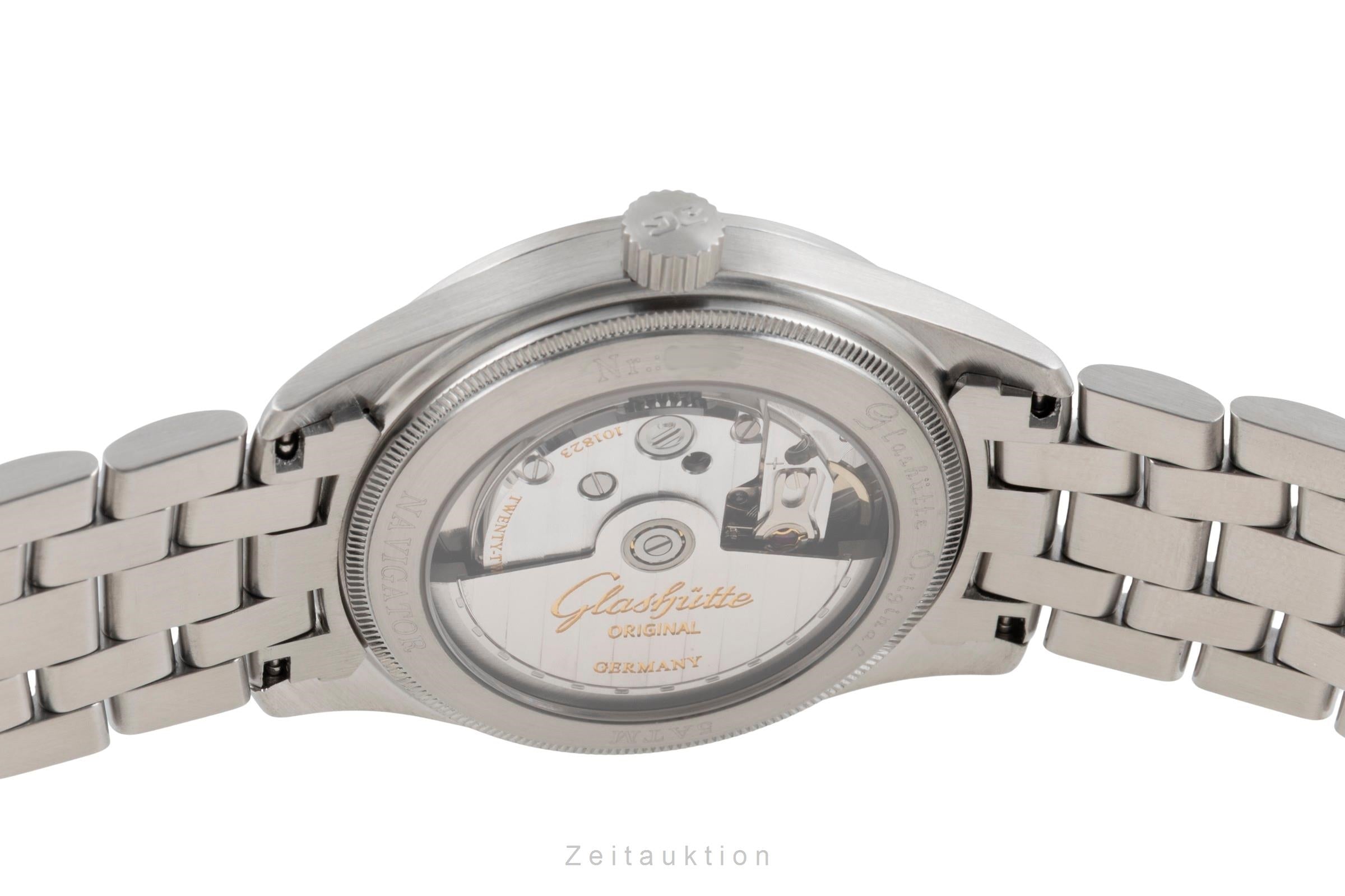 Glashütte Original Navigator Automatik Edelstahl Ref. 1-10-33-07-07-04 B&P 1996 [2604853]