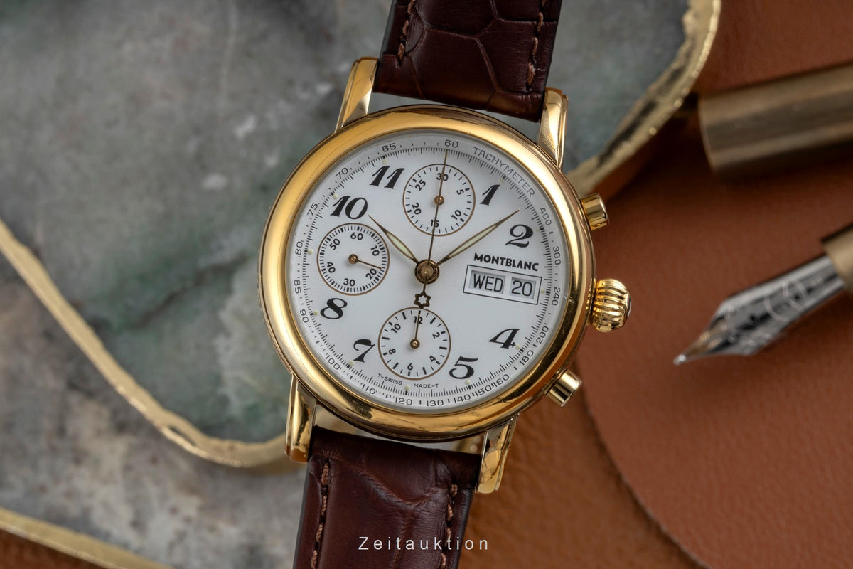 Montblanc Meisterstück Chronograph Stahl / vergoldet Automatik Herrenuhr 7001  [2604865]