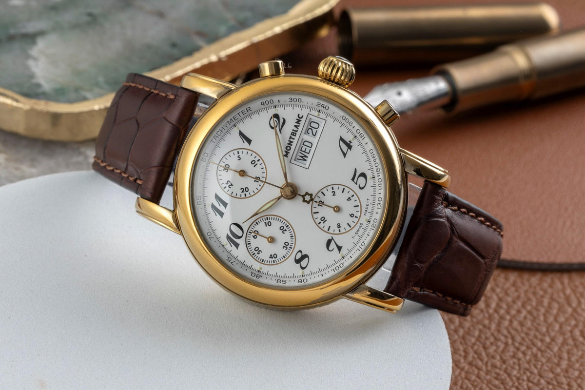 Montblanc Meisterstück Chronograph Stahl / vergoldet Automatik Herrenuhr 7001  [2604865]