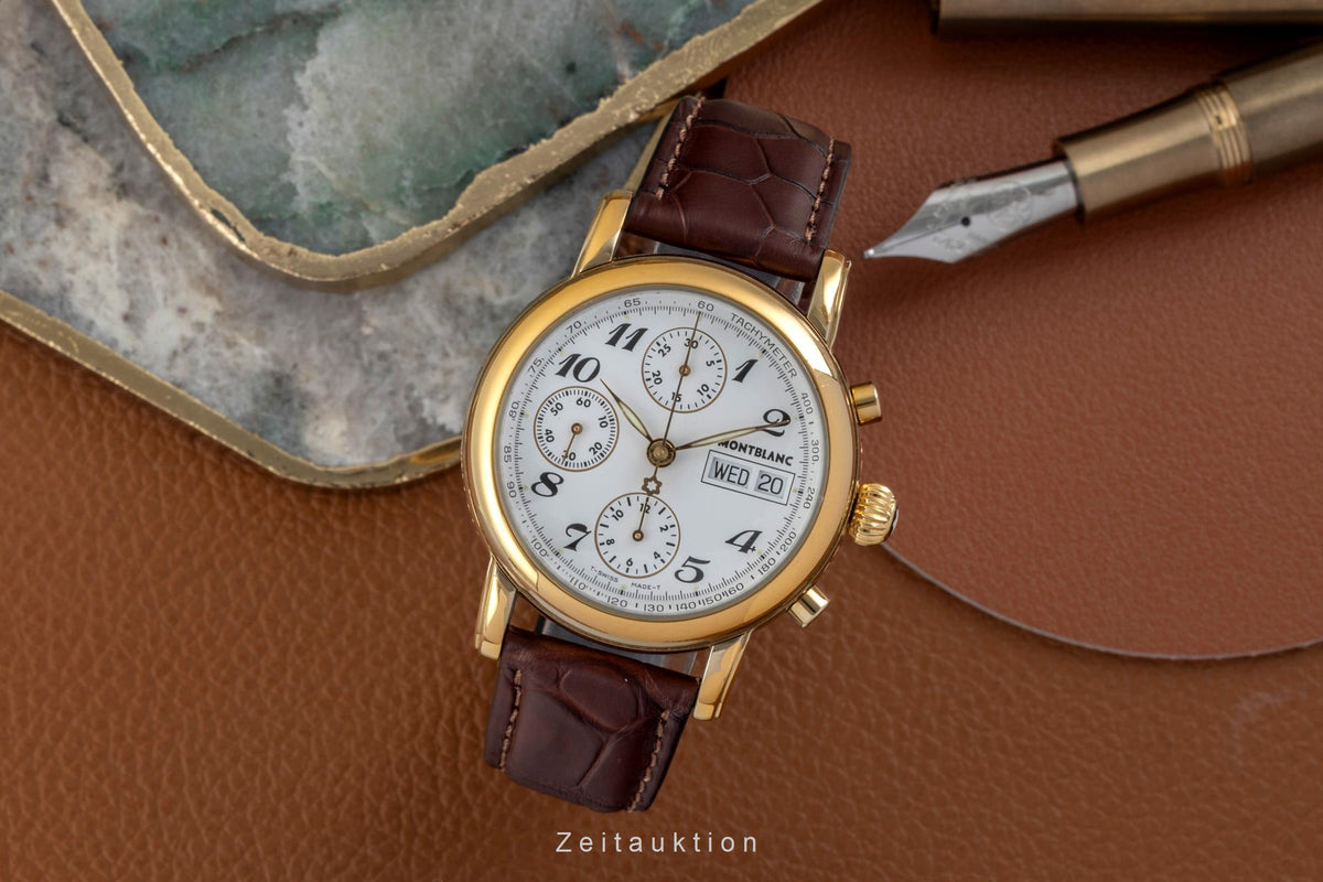 Montblanc Meisterstück Chronograph Stahl / vergoldet Automatik Herrenuhr 7001  [2604865]
