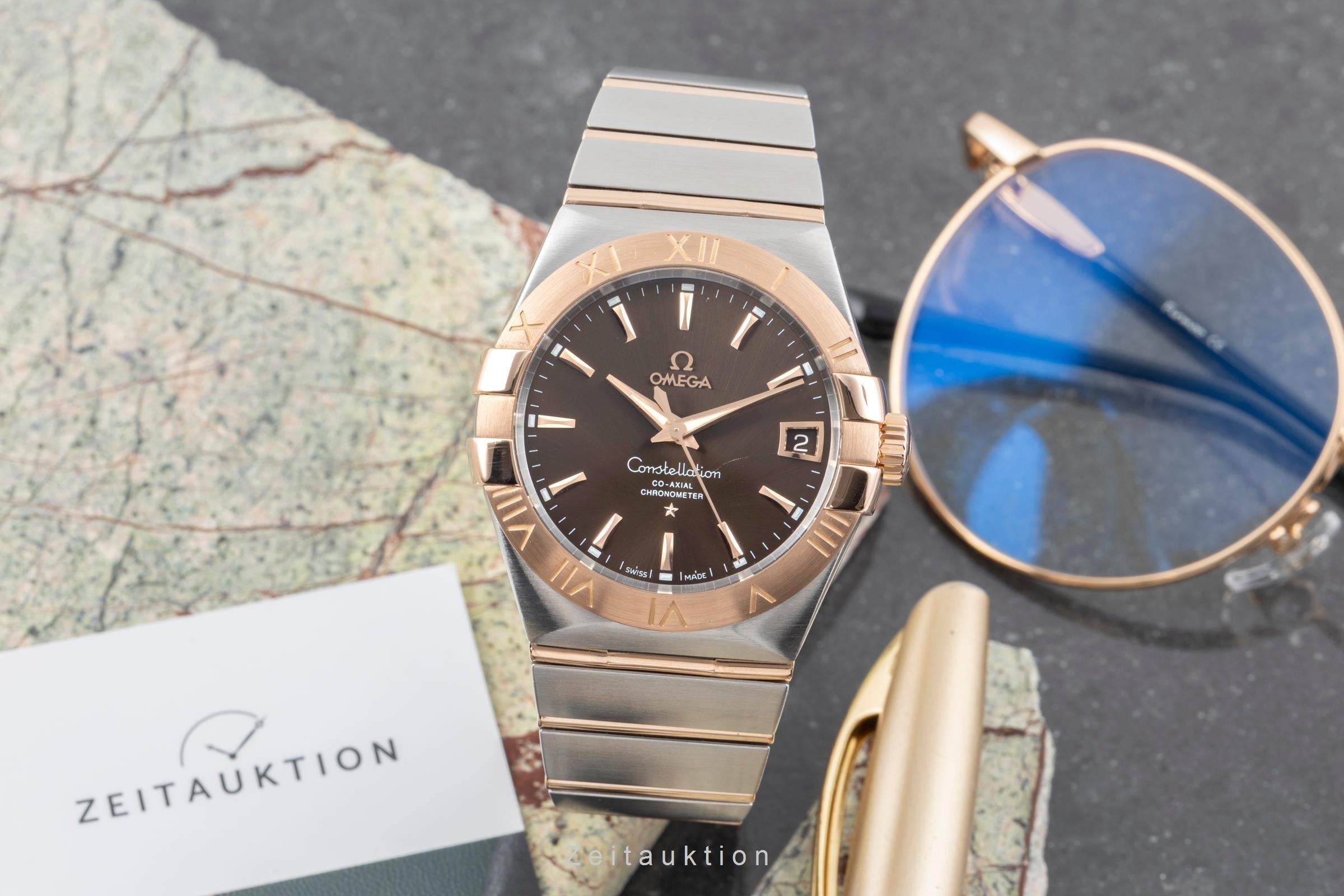 Omega Constellation Co-Axial Stahl / Rotgold Ref.123.20.38.21.13.001 B&P 2013 [2604880]