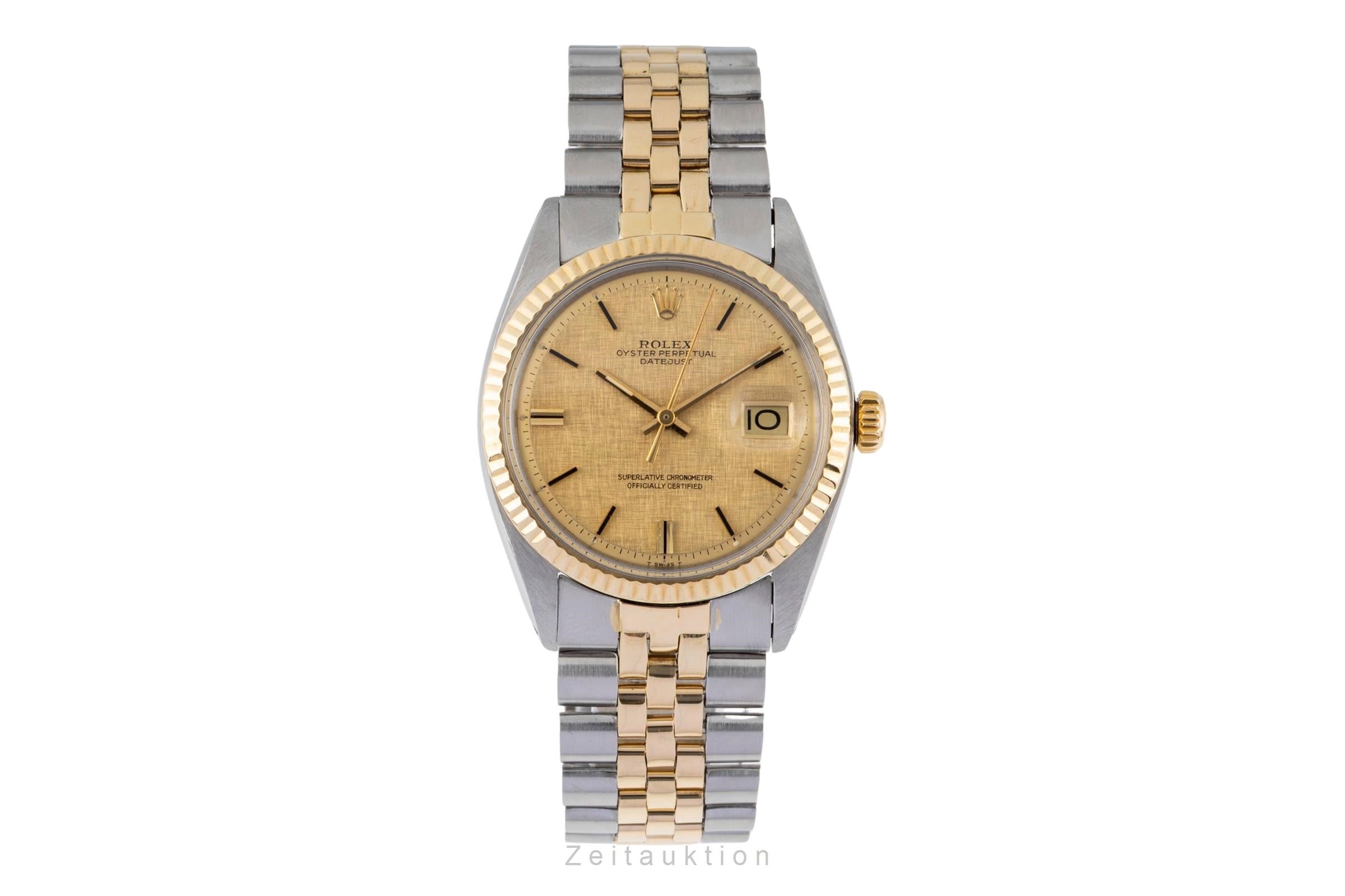 Rolex Datejust acero / oro automático reloj para caballeros 1601 Vintage  [2604881]