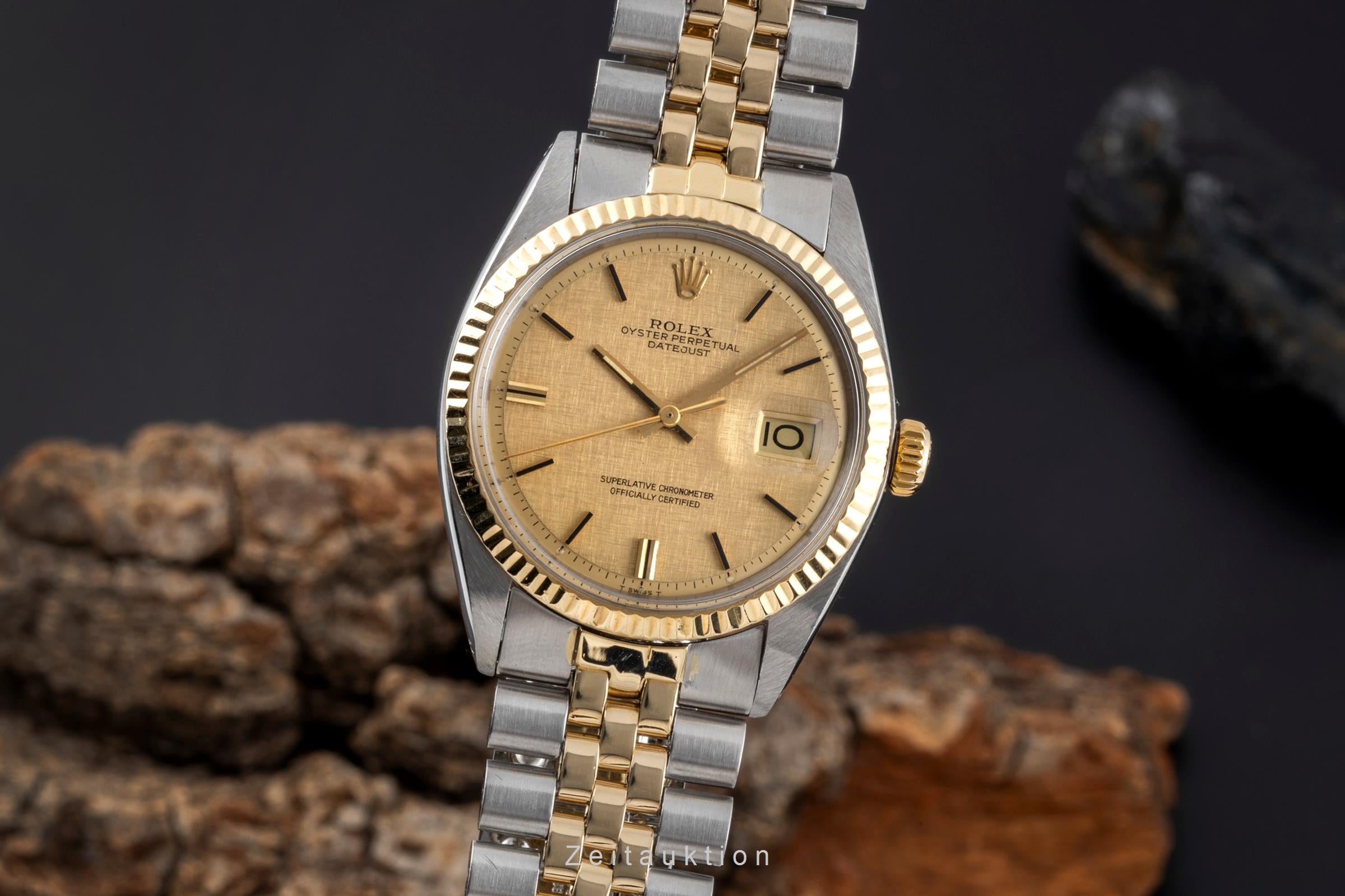 Rolex Datejust acero / oro automático reloj para caballeros 1601 Vintage  [2604881]