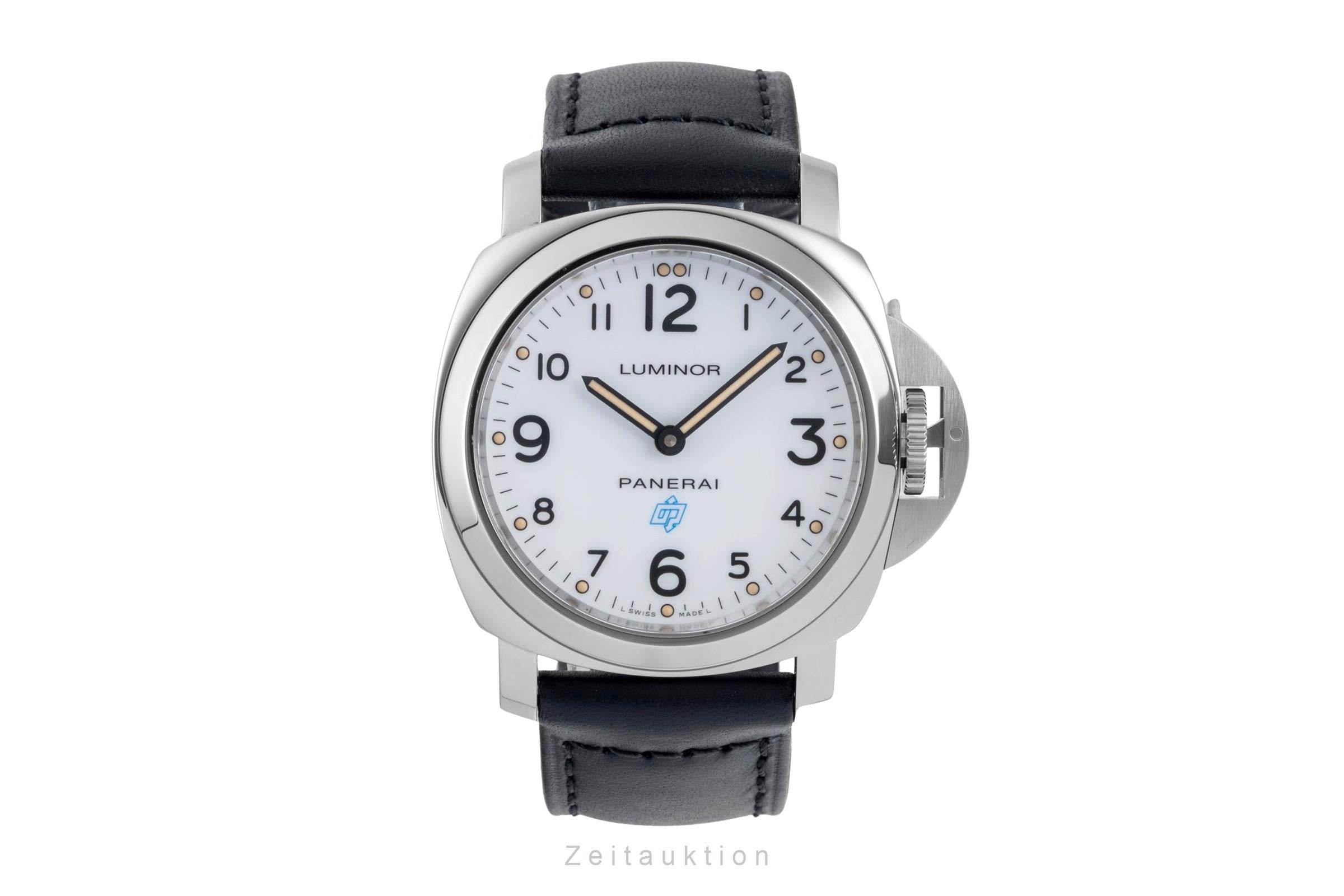 Panerai Luminor Base Logo Stahl Handaufzug Herrenuhr Ref. PAM00630 B&P [2604886]