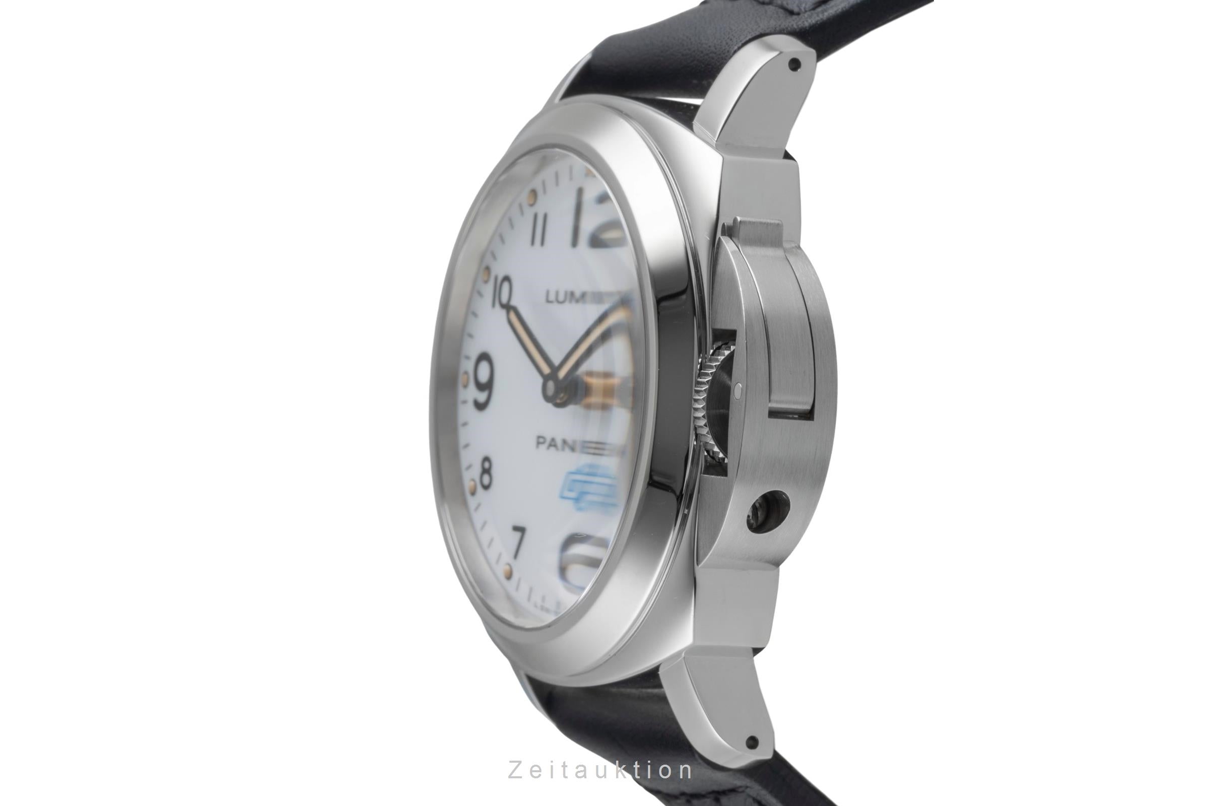 Panerai Luminor Base Logo Stahl Handaufzug Herrenuhr Ref. PAM00630 B&P [2604886]