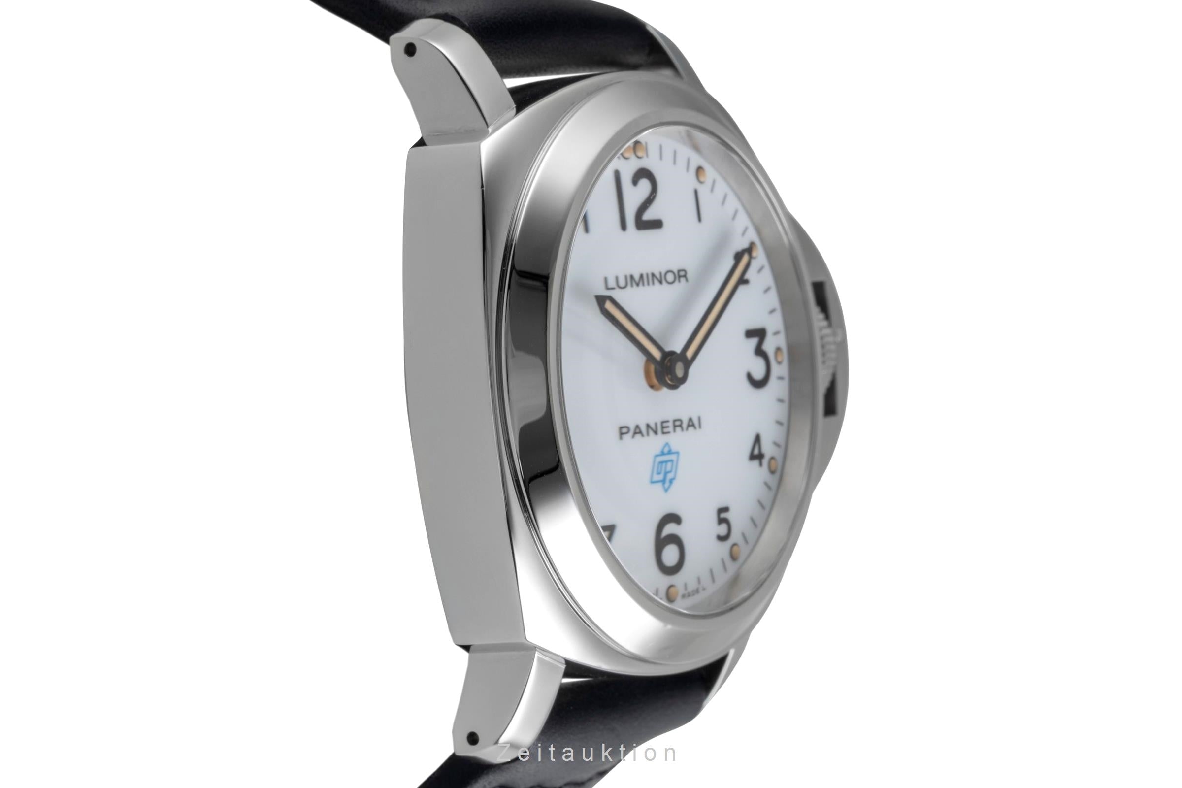 Panerai Luminor Base Logo Stahl Handaufzug Herrenuhr Ref. PAM00630 B&P [2604886]