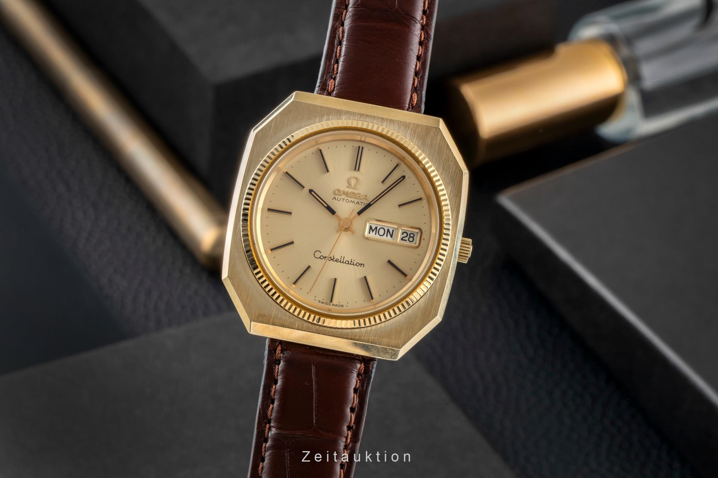 Omega Constellation acero / oro automático reloj para caballeros 166.219 Vintage  [2604890]