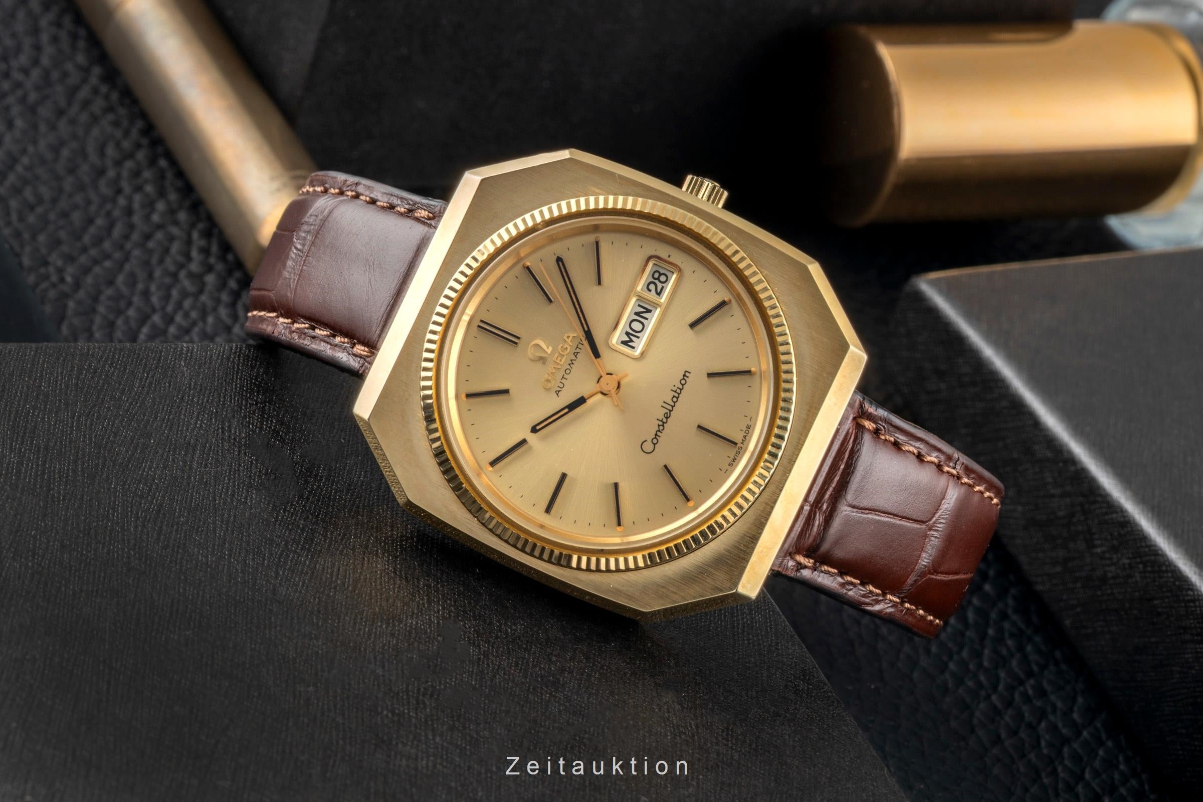 Omega Constellation acero / oro automático reloj para caballeros 166.219 Vintage  [2604890]