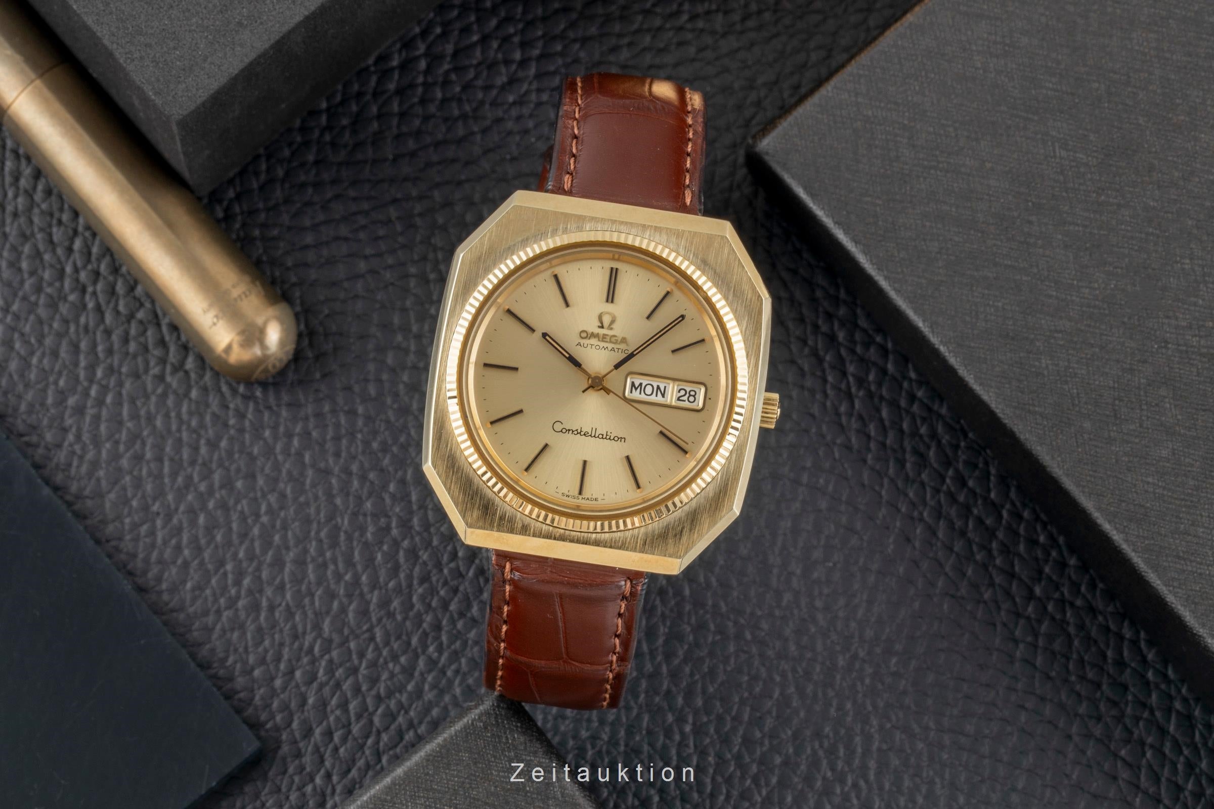 Omega Constellation acero / oro automático reloj para caballeros 166.219 Vintage  [2604890]