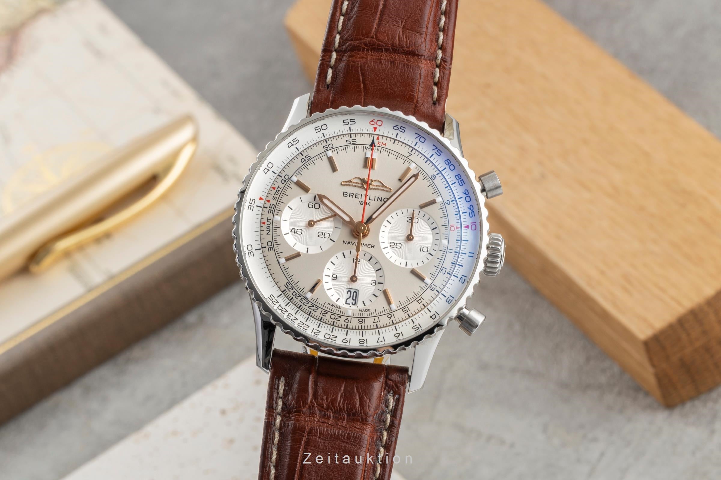 Breitling Navitimer 01 cronógrafo acero automático reloj para caballeros AB0139 LP: 9500EUR  [2604900]