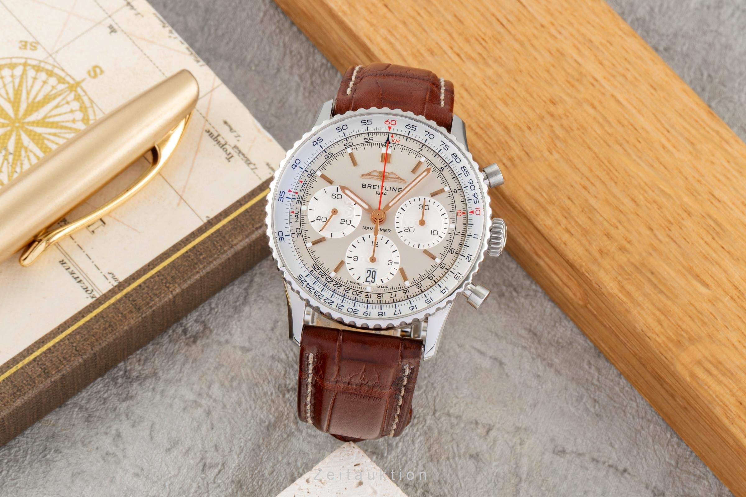 Breitling Navitimer 01 cronógrafo acero automático reloj para caballeros AB0139 LP: 9500EUR  [2604900]