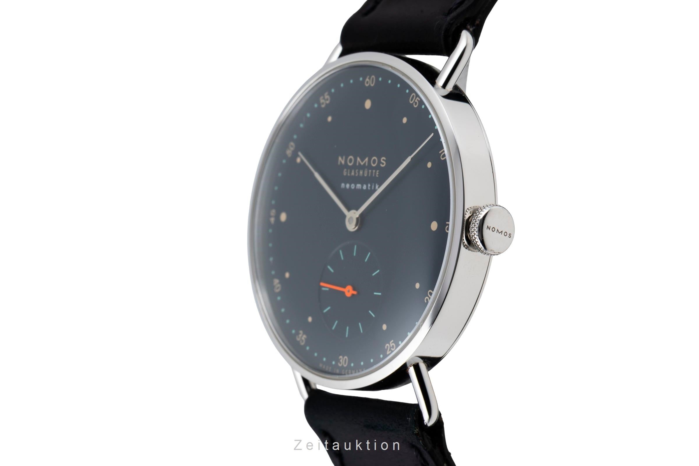 Nomos Glashütte Metro Neomatik Nachtblau Automatik Ref. 1110 B&P NP: 3620,- € [2604908]