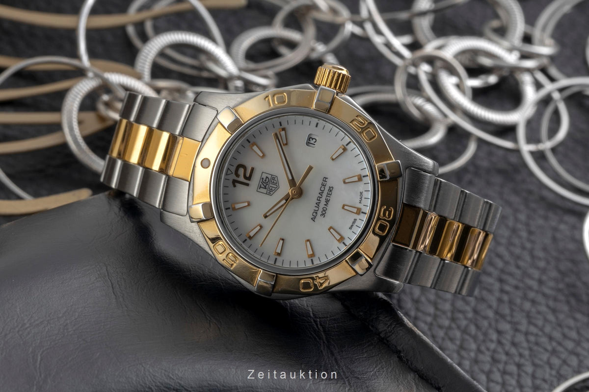 Tag Heuer Aquaracer acero / banado en oro cuarzo reloj para damas  WAF1424  [2604909]