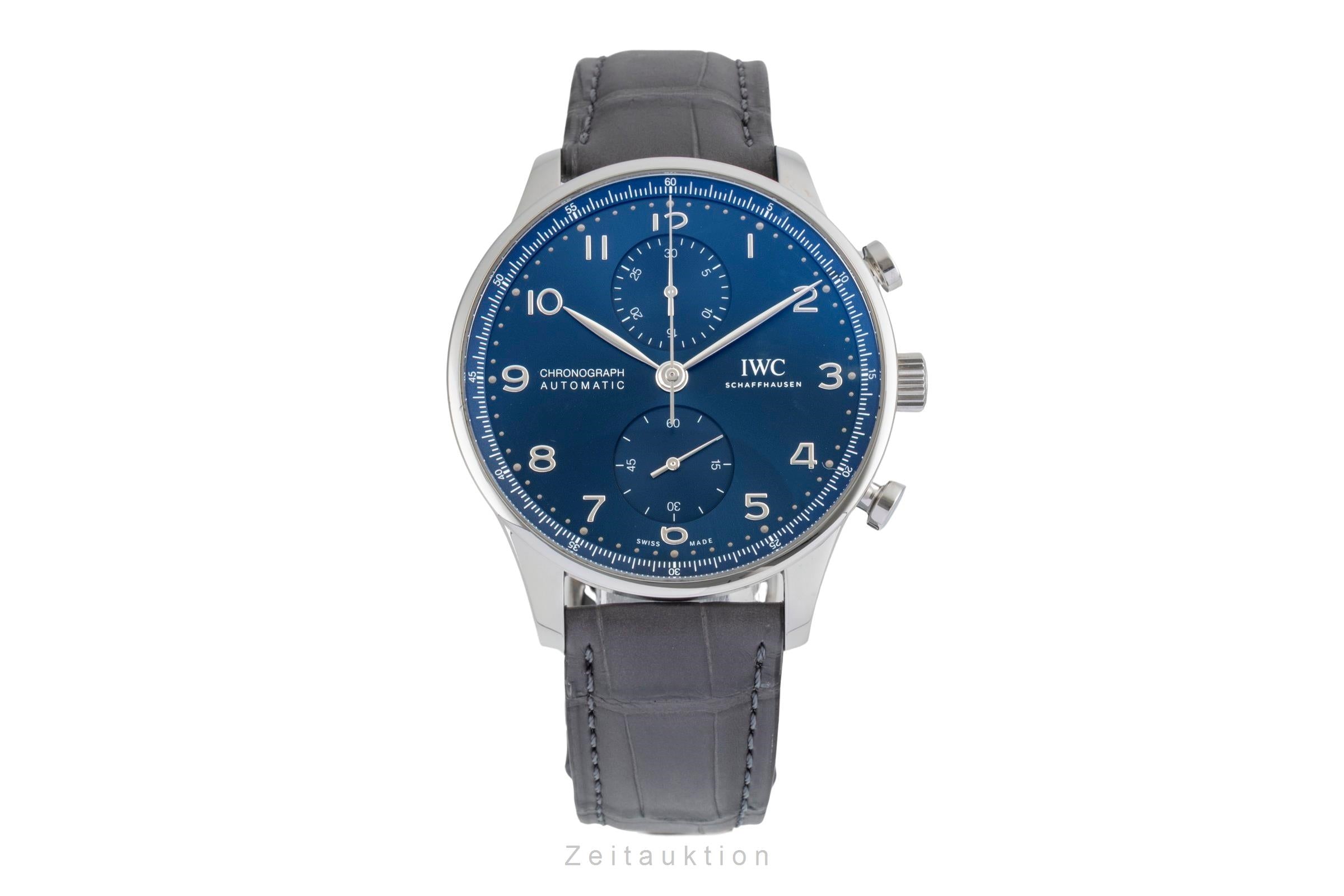 IWC Portugieser Chronograph Blue Dial Stahl Automatik Ref. IW371606 NP: 9100,- € [2604917]