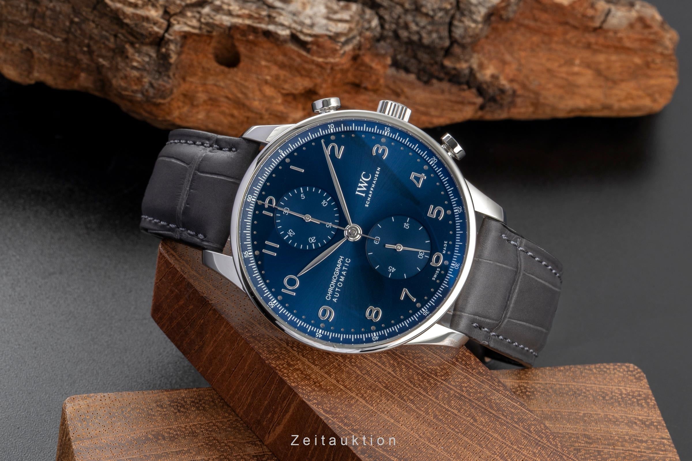 IWC Portugieser Chronograph Blue Dial Stahl Automatik Ref. IW371606 NP: 9100,- € [2604917]