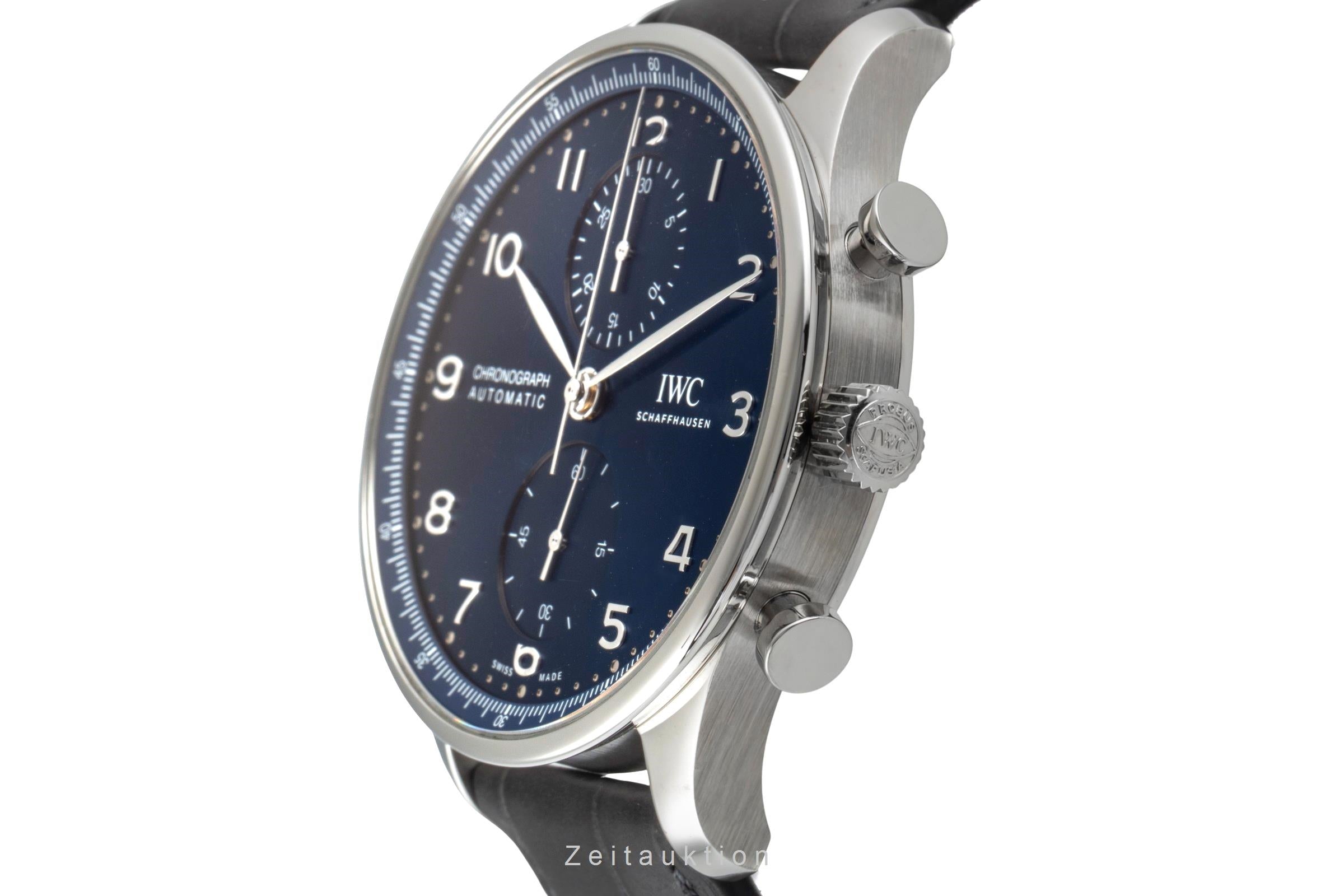 IWC Portugieser Chronograph Blue Dial Stahl Automatik Ref. IW371606 NP: 9100,- € [2604917]