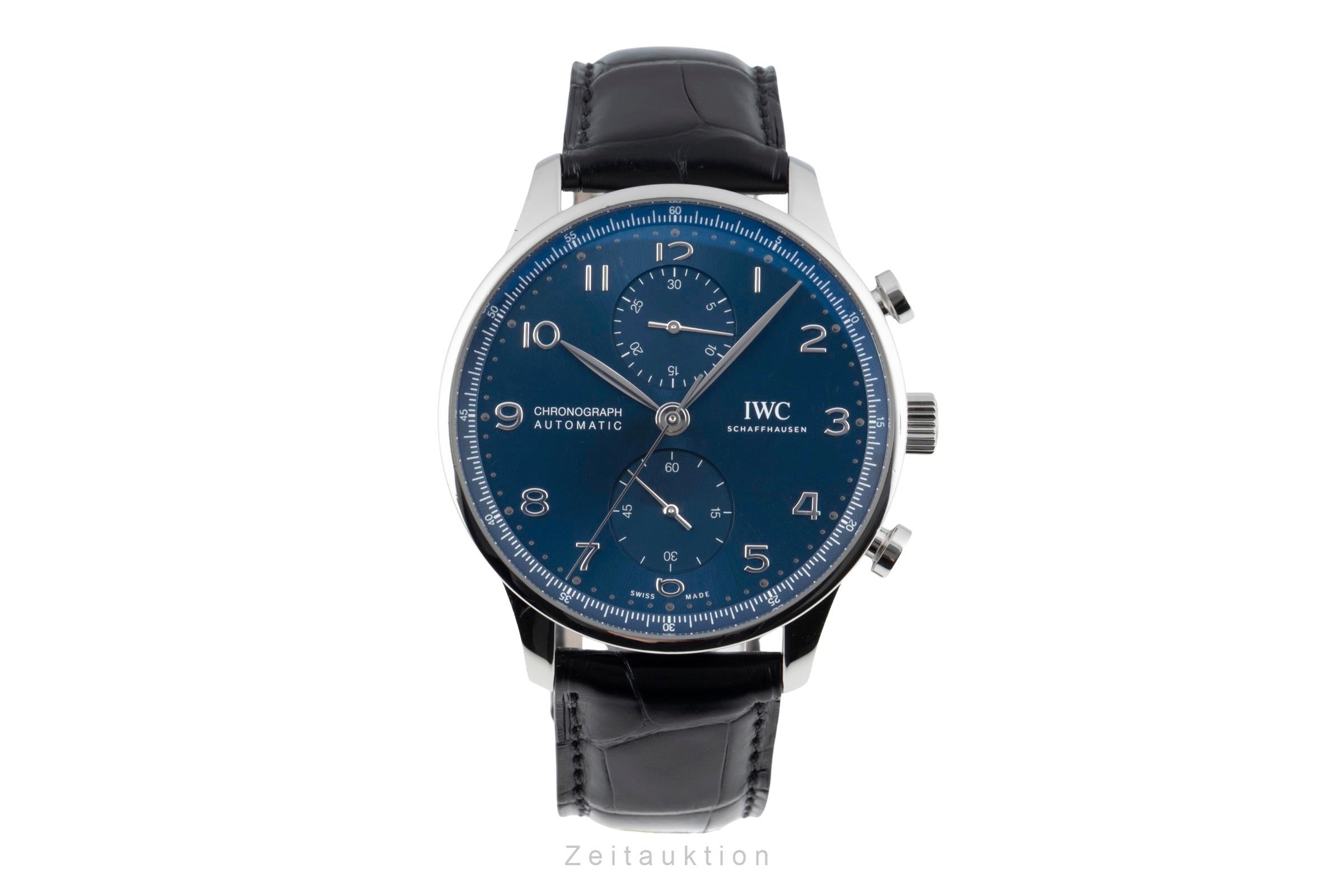 IWC Portugieser Chronograph Blue Dial Stahl Automatik Ref. IW371606 NP: 9100,- € [2604918]