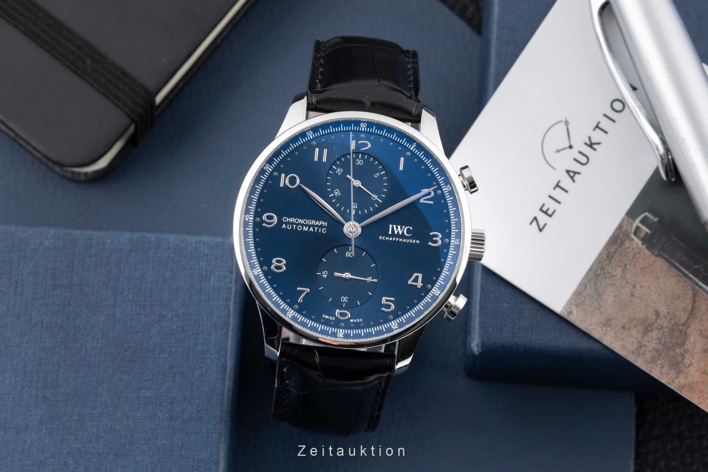 IWC Portugieser Chronograph Blue Dial Stahl Automatik Ref. IW371606 NP: 9100,- € [2604918]