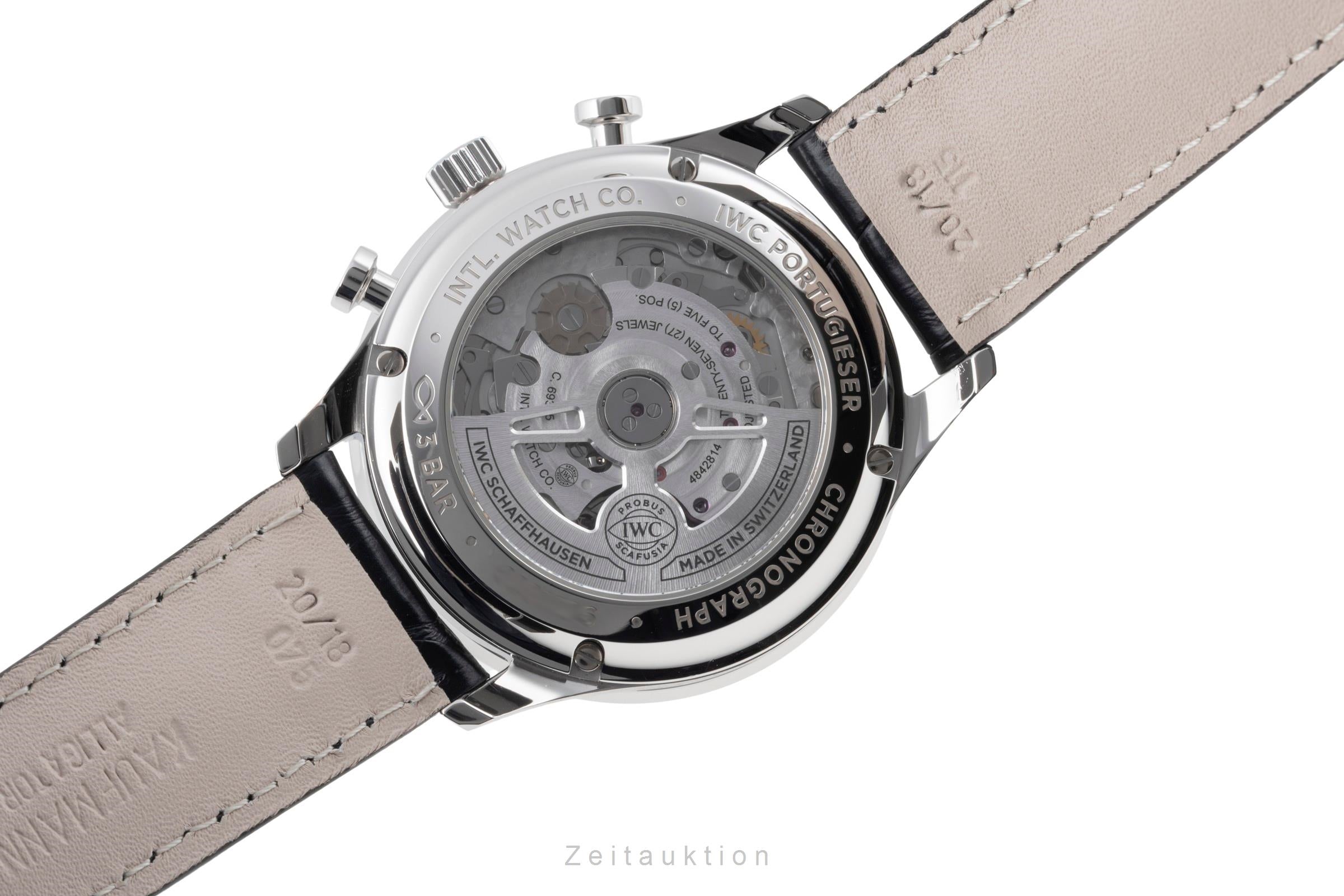 IWC Portugieser Chronograph Blue Dial Stahl Automatik Ref. IW371606 NP: 9100,- € [2604918]