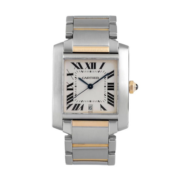 Cartier Tank Francaise acero / oro automático reloj para caballeros W51005Q4  [2604936]