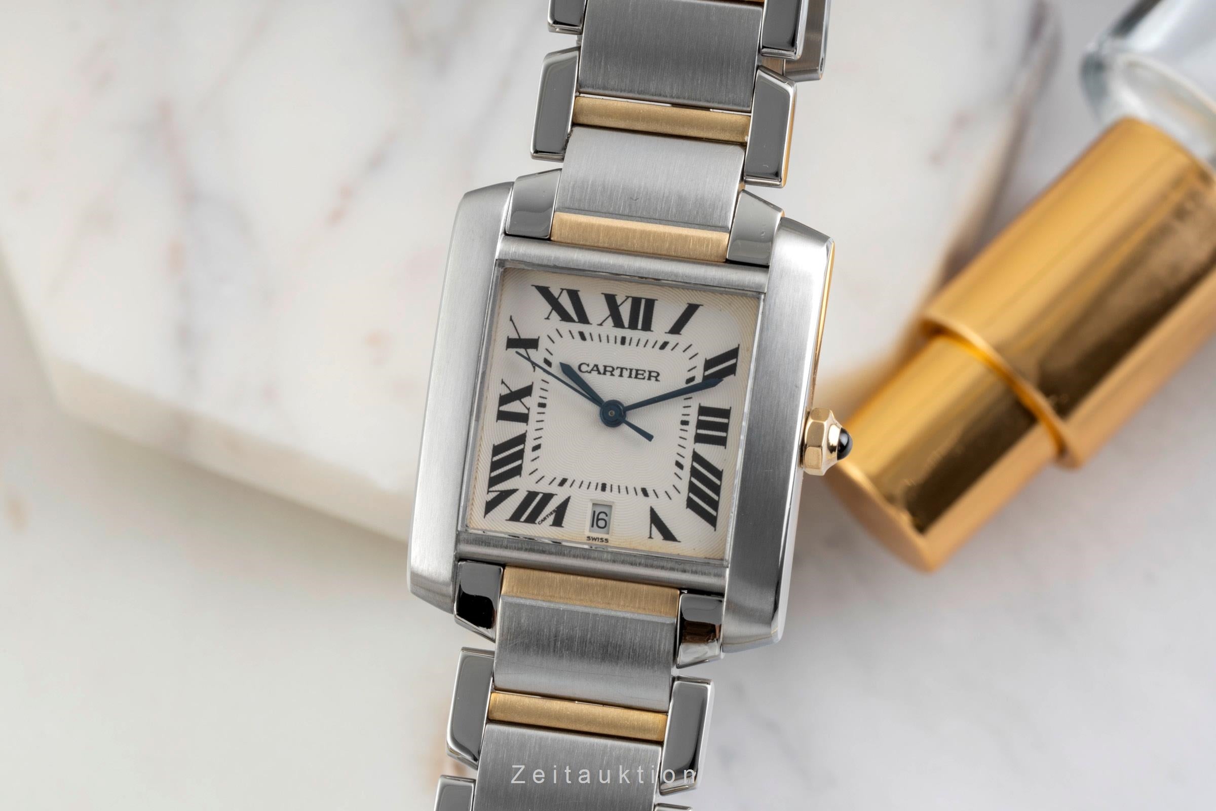 Cartier Tank Francaise acero / oro automático reloj para caballeros W51005Q4  [2604936]