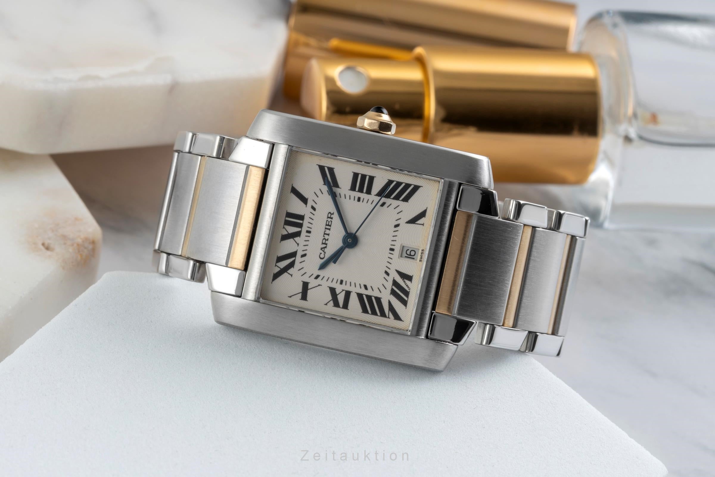 Cartier Tank Francaise acero / oro automático reloj para caballeros W51005Q4  [2604936]
