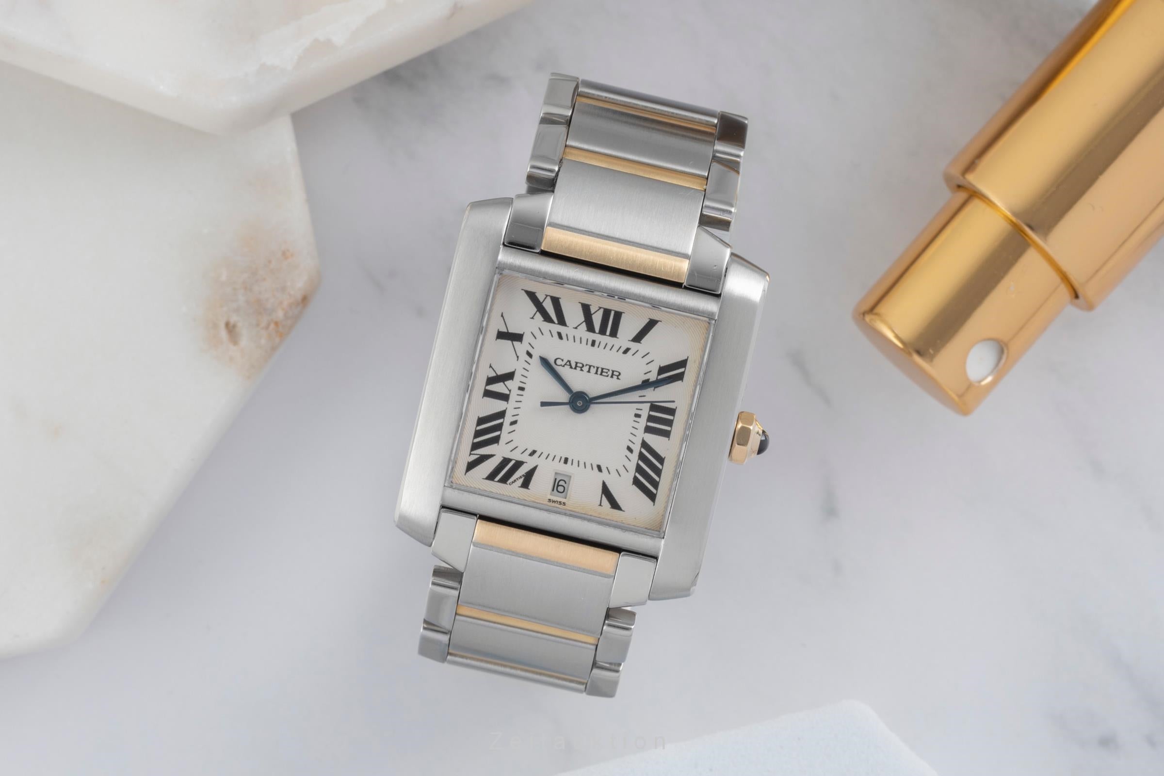 Cartier Tank Francaise acero / oro automático reloj para caballeros W51005Q4  [2604936]