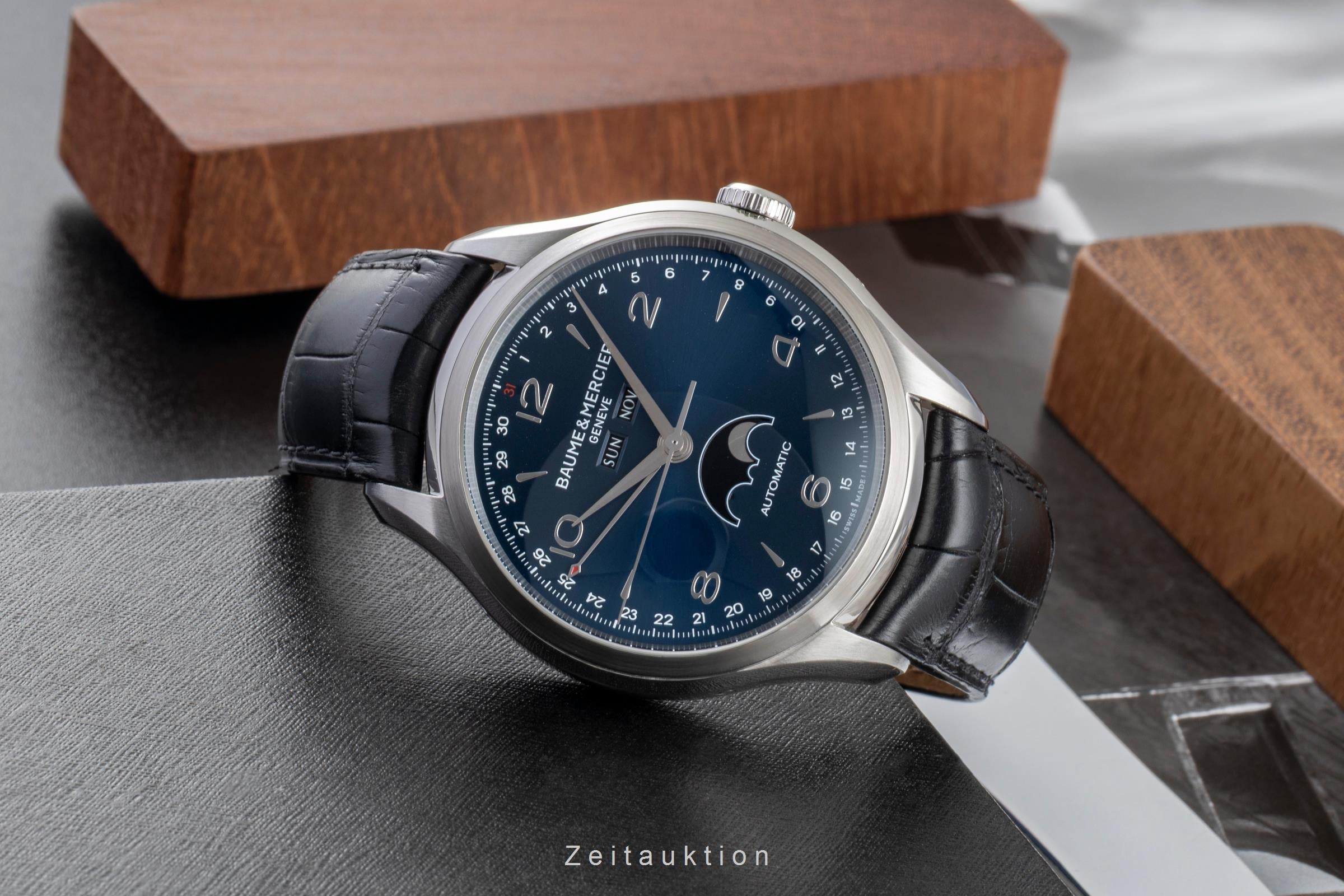Baume & Mercier Clifton Blue Dial Stahl Automatik Herrenuhr Ref. M0A10057 [2604939]