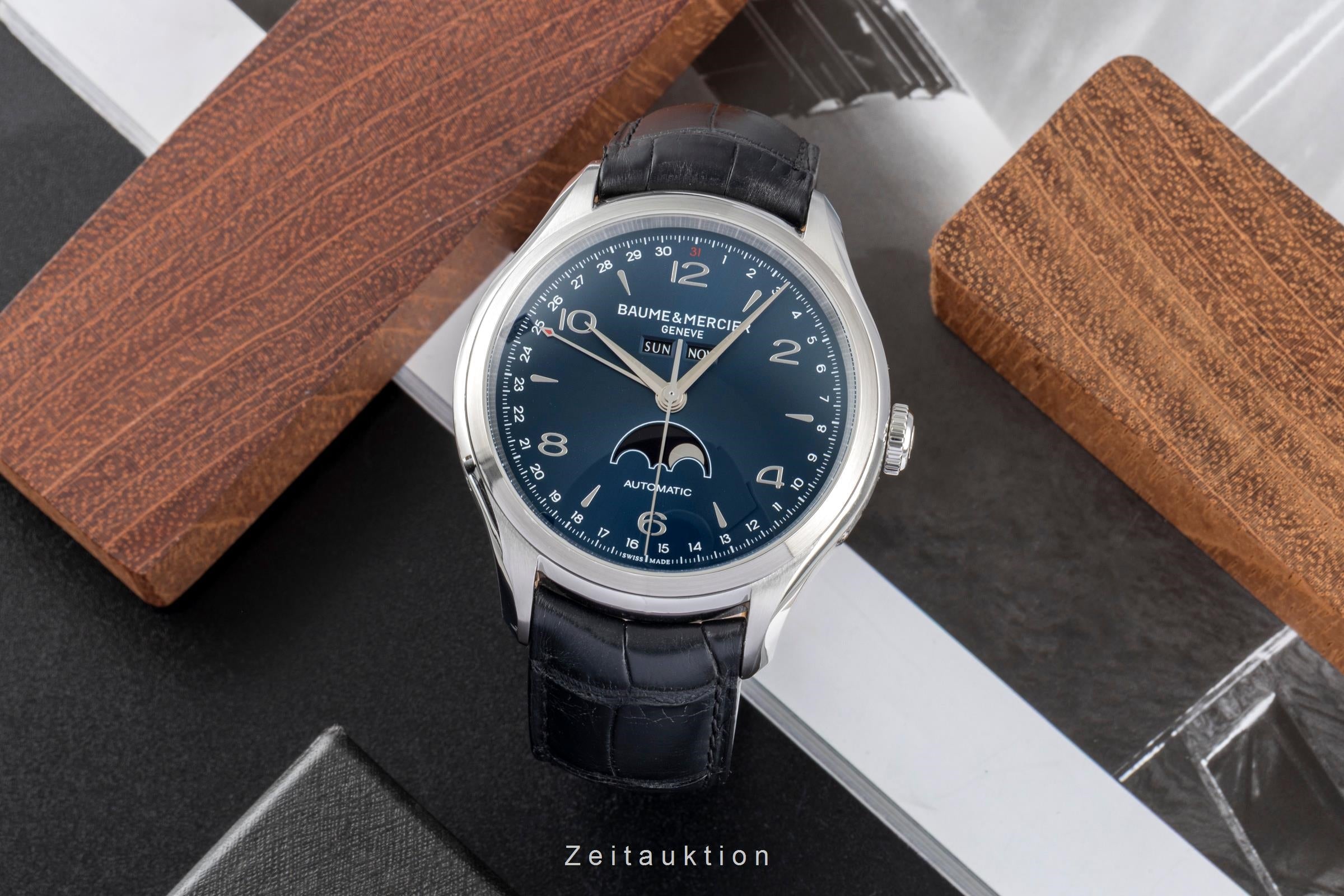 Baume & Mercier Clifton Blue Dial Stahl Automatik Herrenuhr Ref. M0A10057 [2604939]